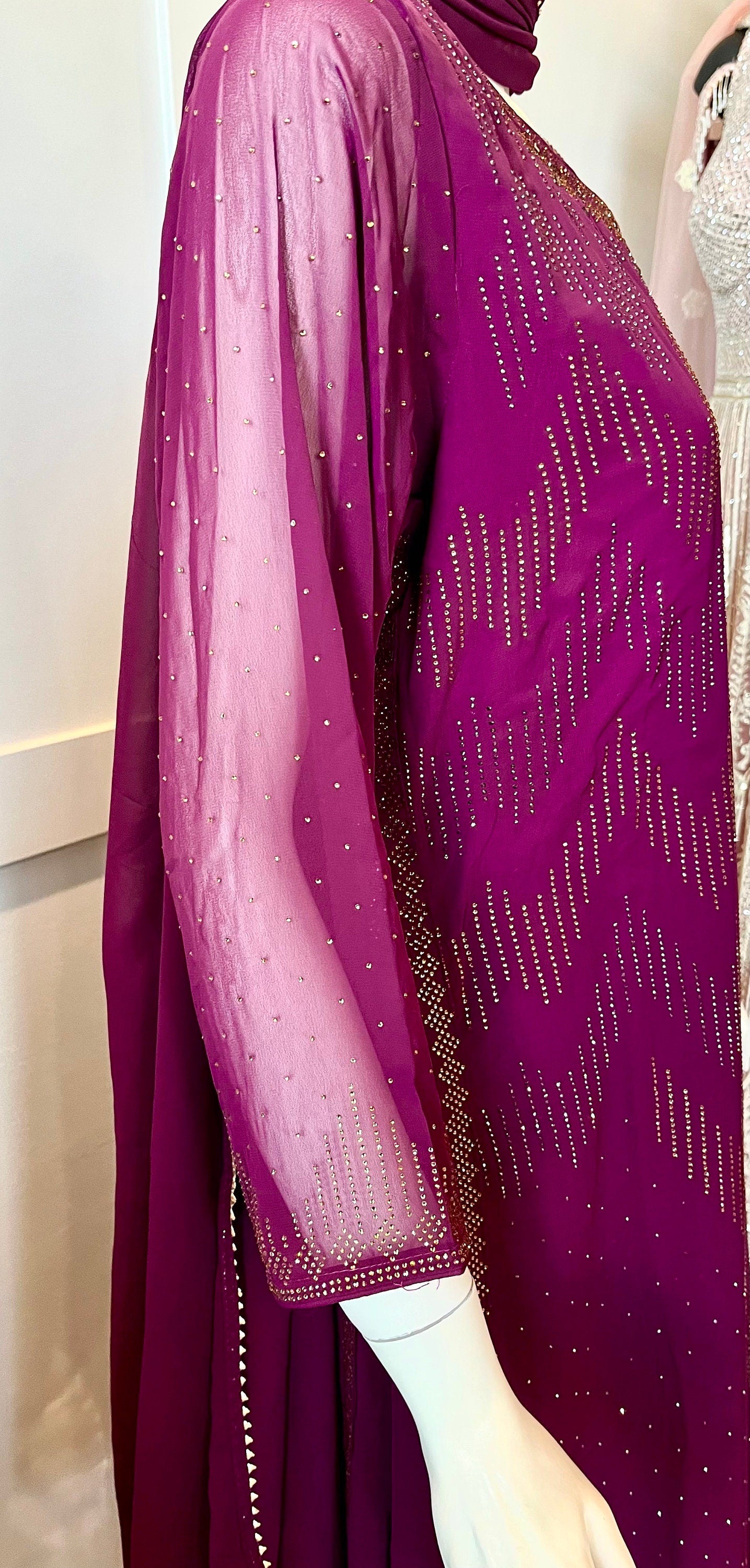 Purple Georgette Gown