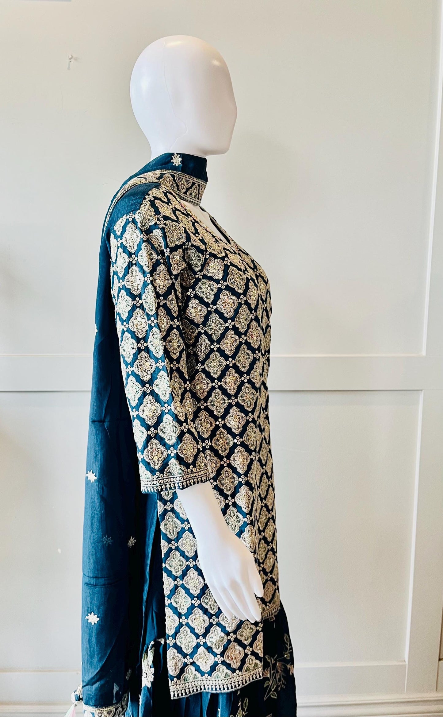 Peacock Color Palazzo Set