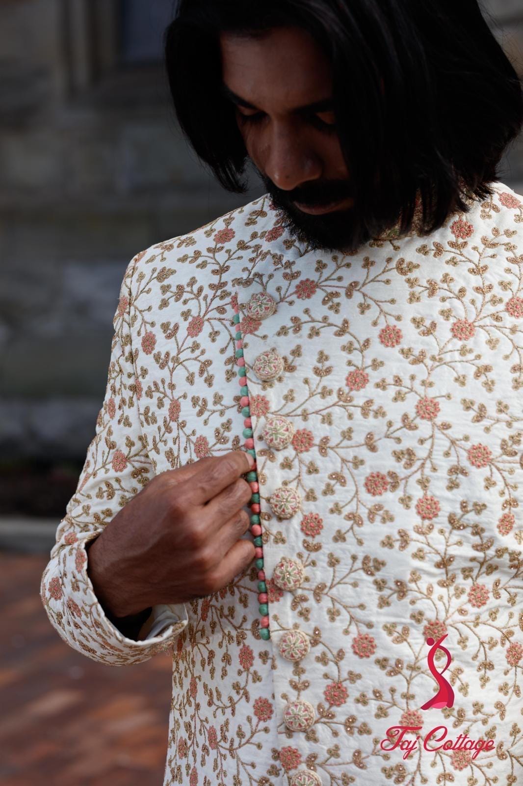 Cream Color Sherwani