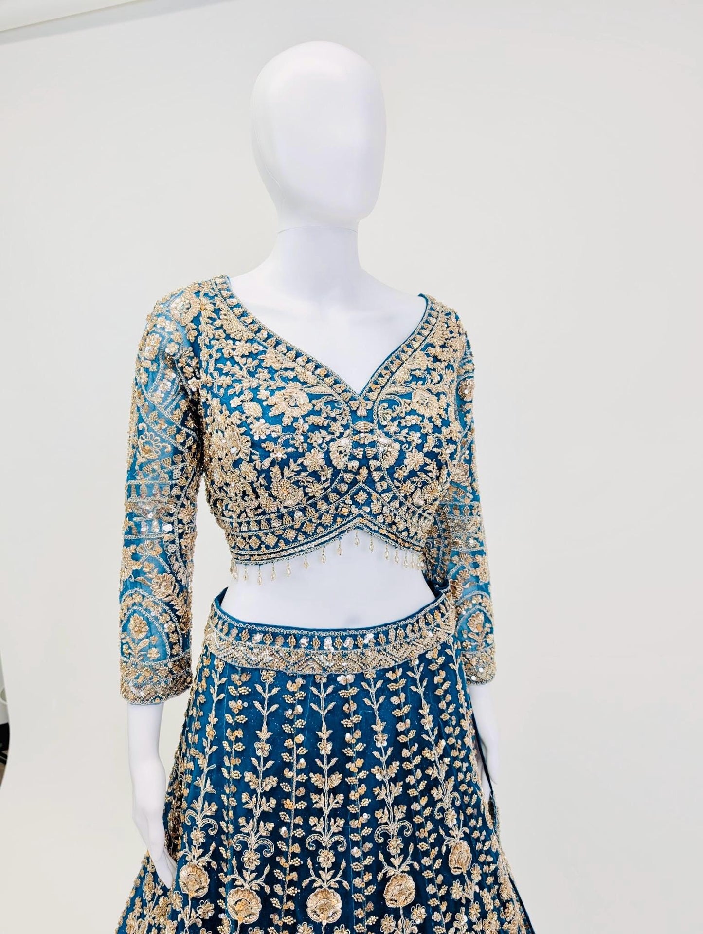 Dark Blue Bridal Lehnga