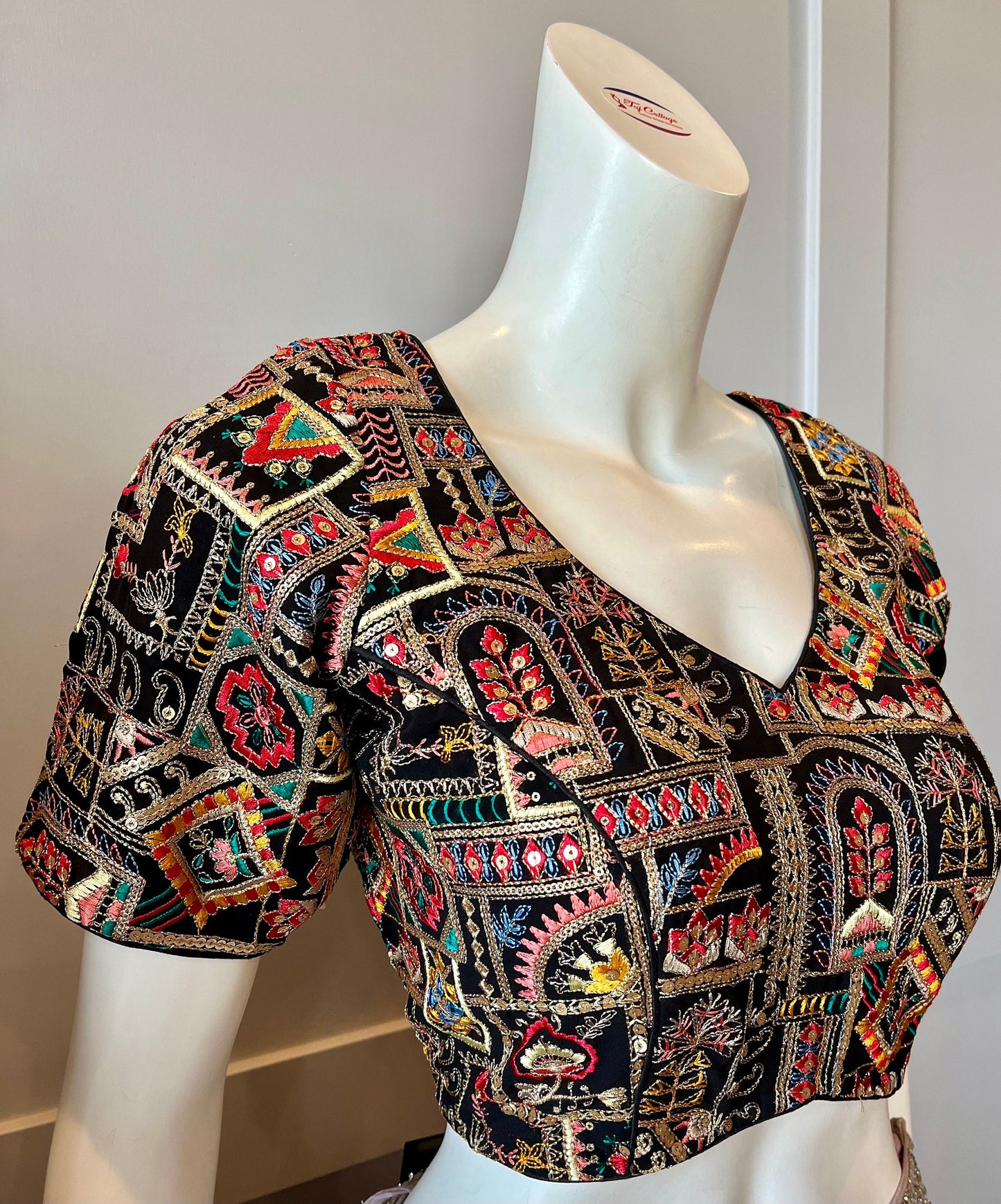 Black Embroidered Blouse