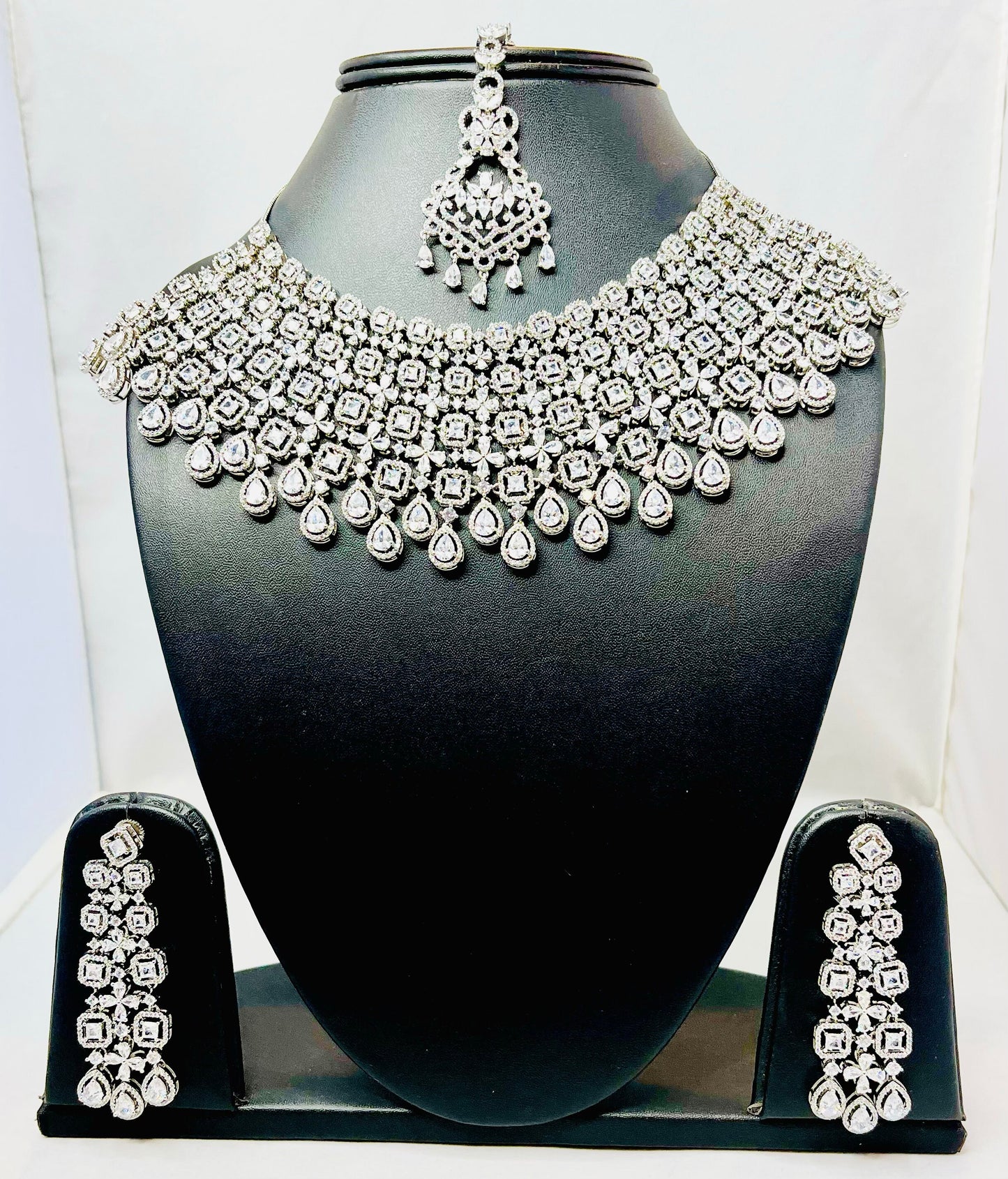 American Diamond Bridal Necklace Set