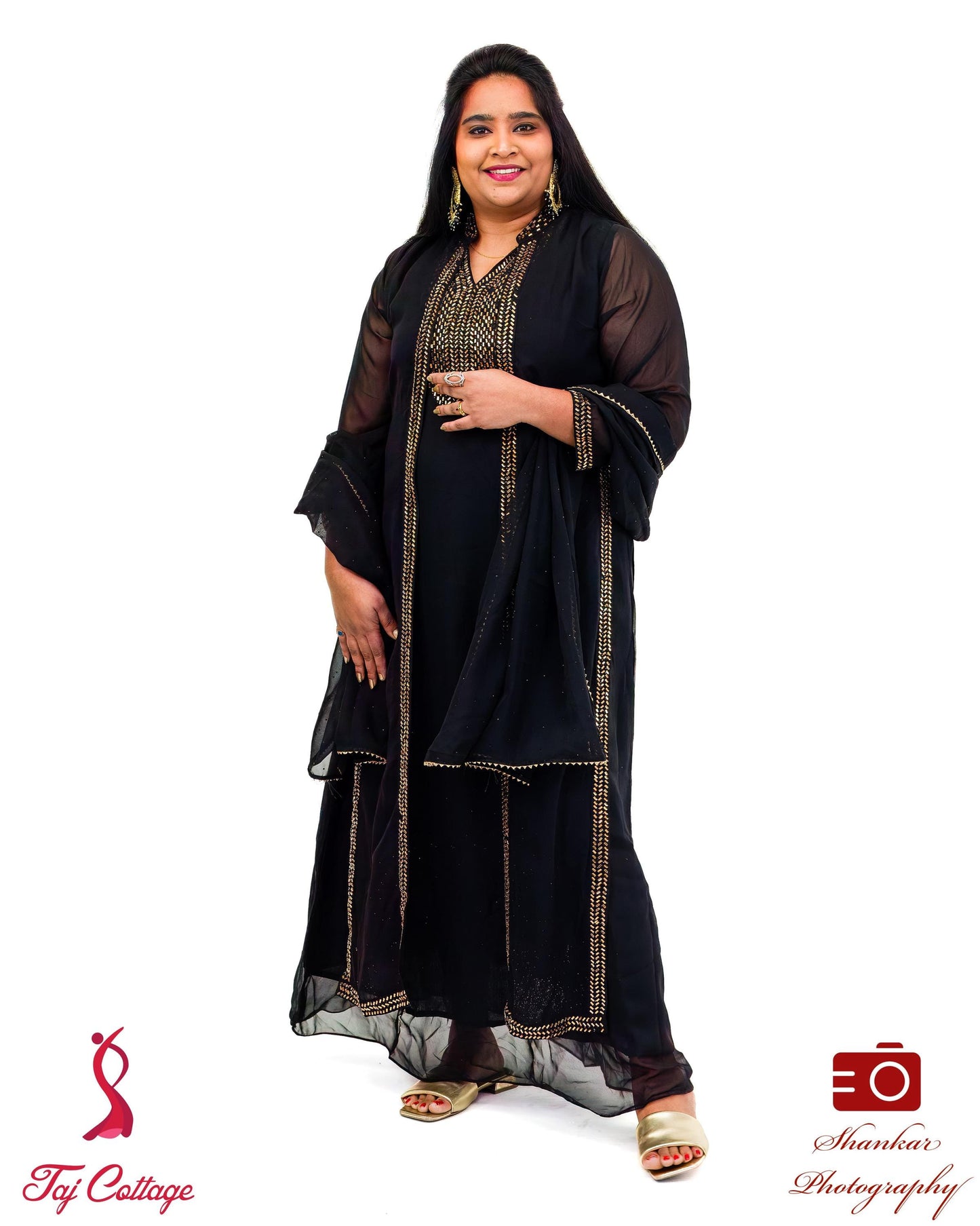 Black Georgette Gown