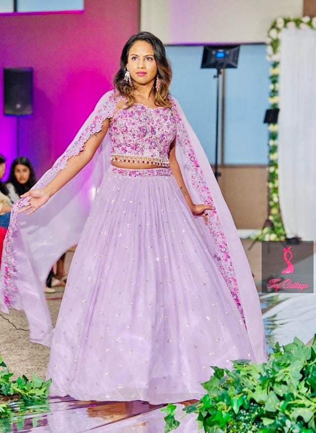 Light Lavender Color Lehnga