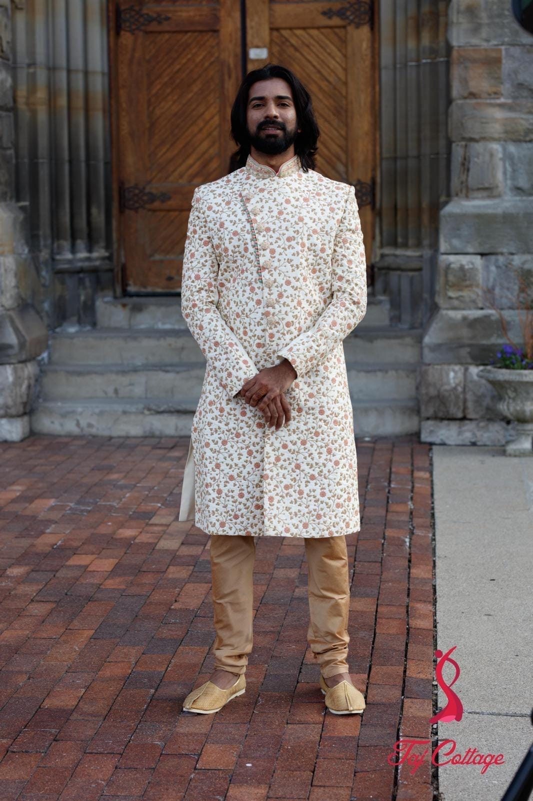 Cream Color Sherwani