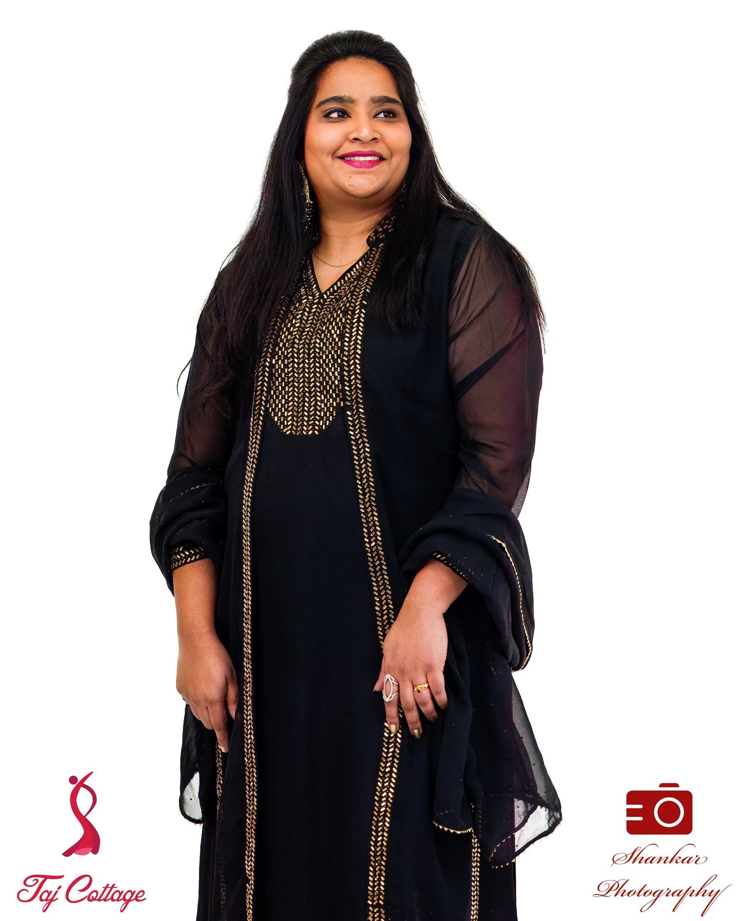 Black Georgette Gown