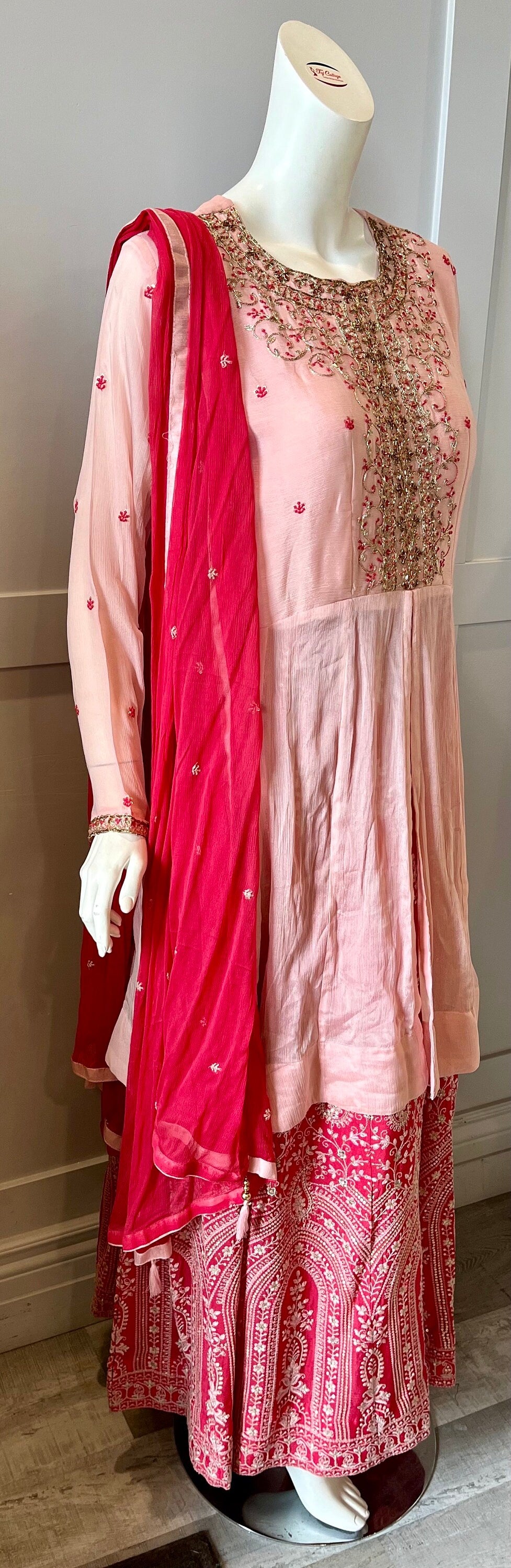 Pink Embroidered Lehnga