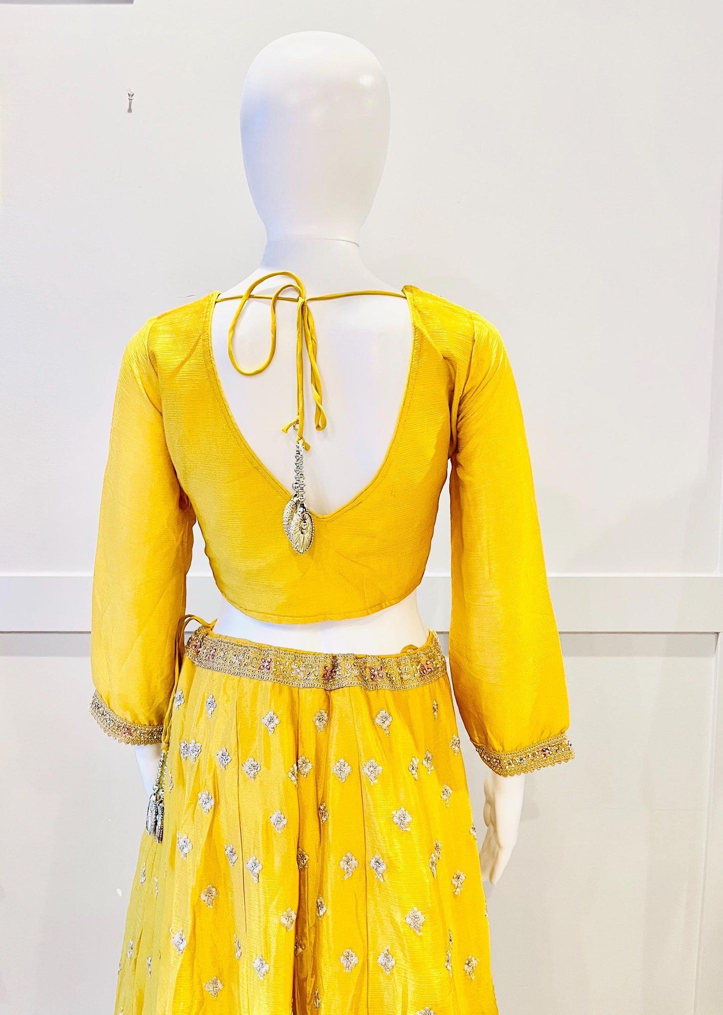 Embroidered Yellow Lehnga