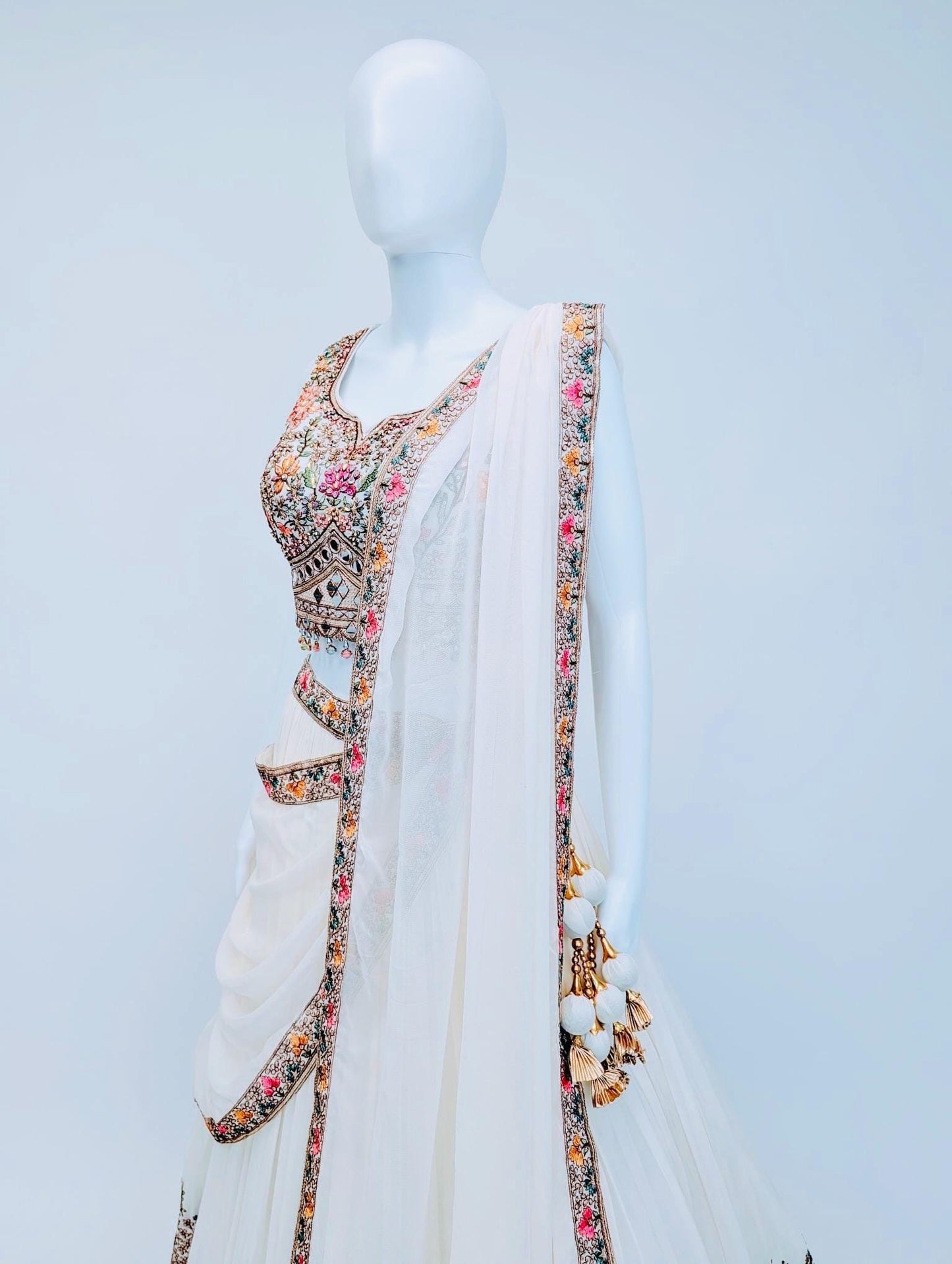 OFF-White Color Lehnga
