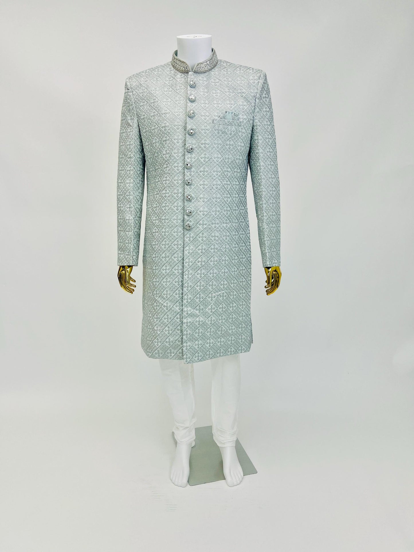 Embroidered Sherwani with Pearl Set