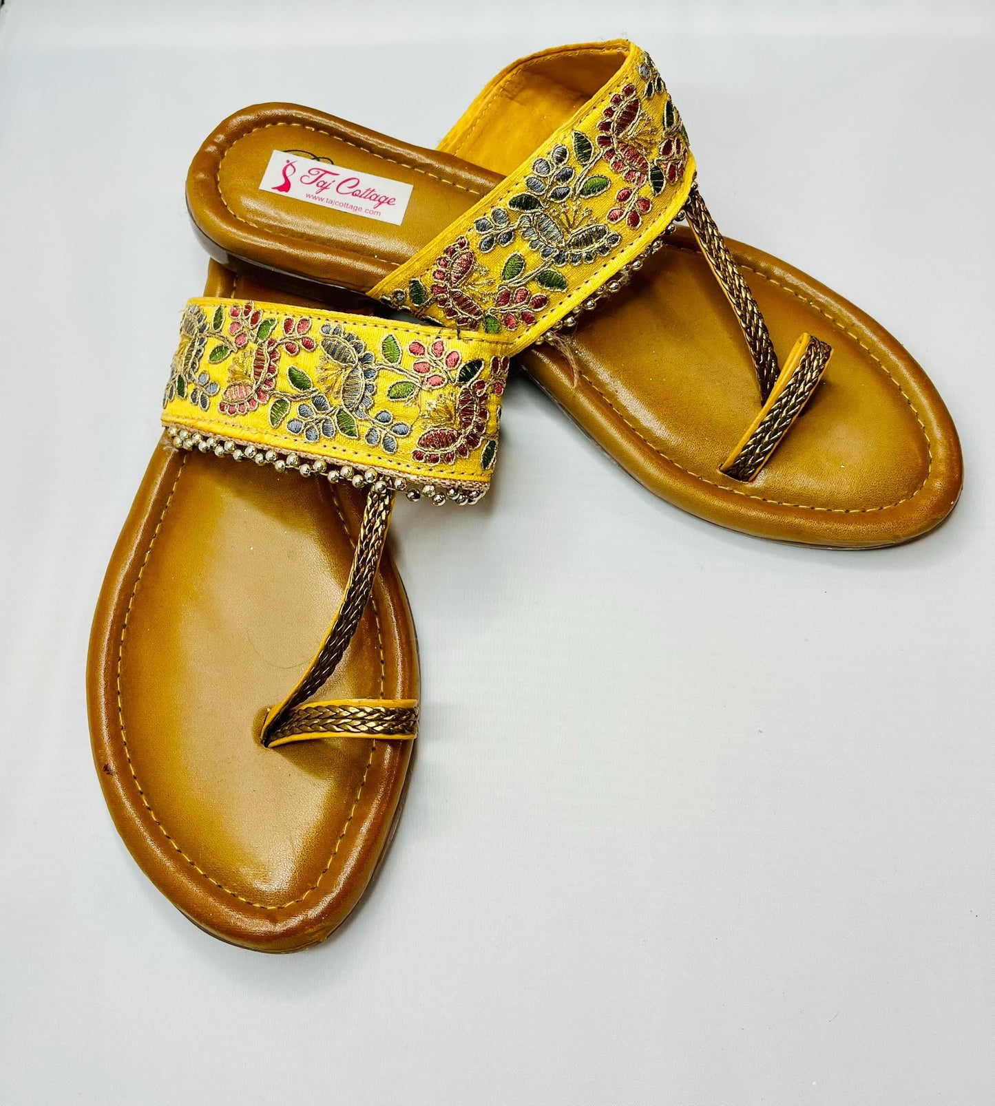 Gold & Yellow Color Sandals