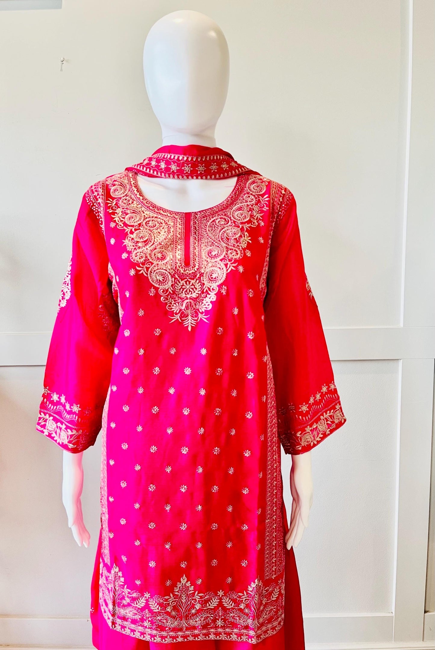 Dark Pink Palazzo Set