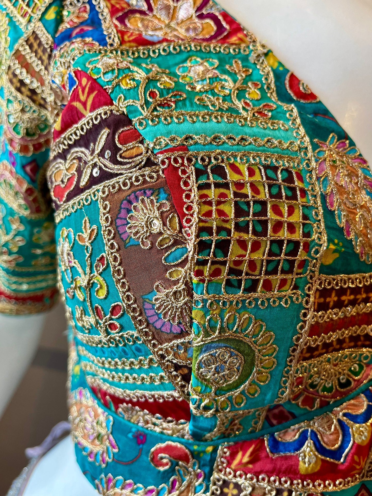 Green Embroidered Blouse
