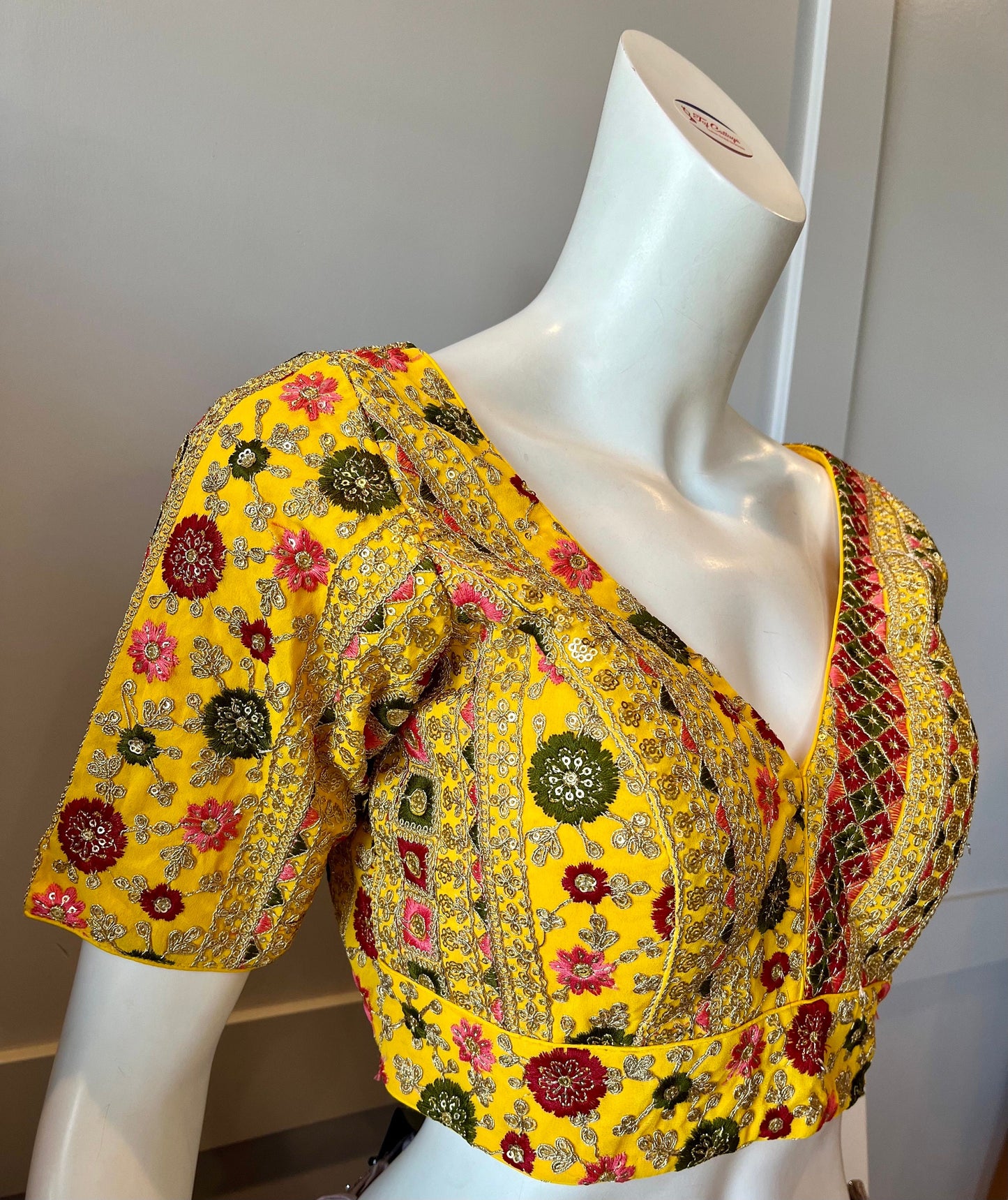 Yellow Embroidered Blouse