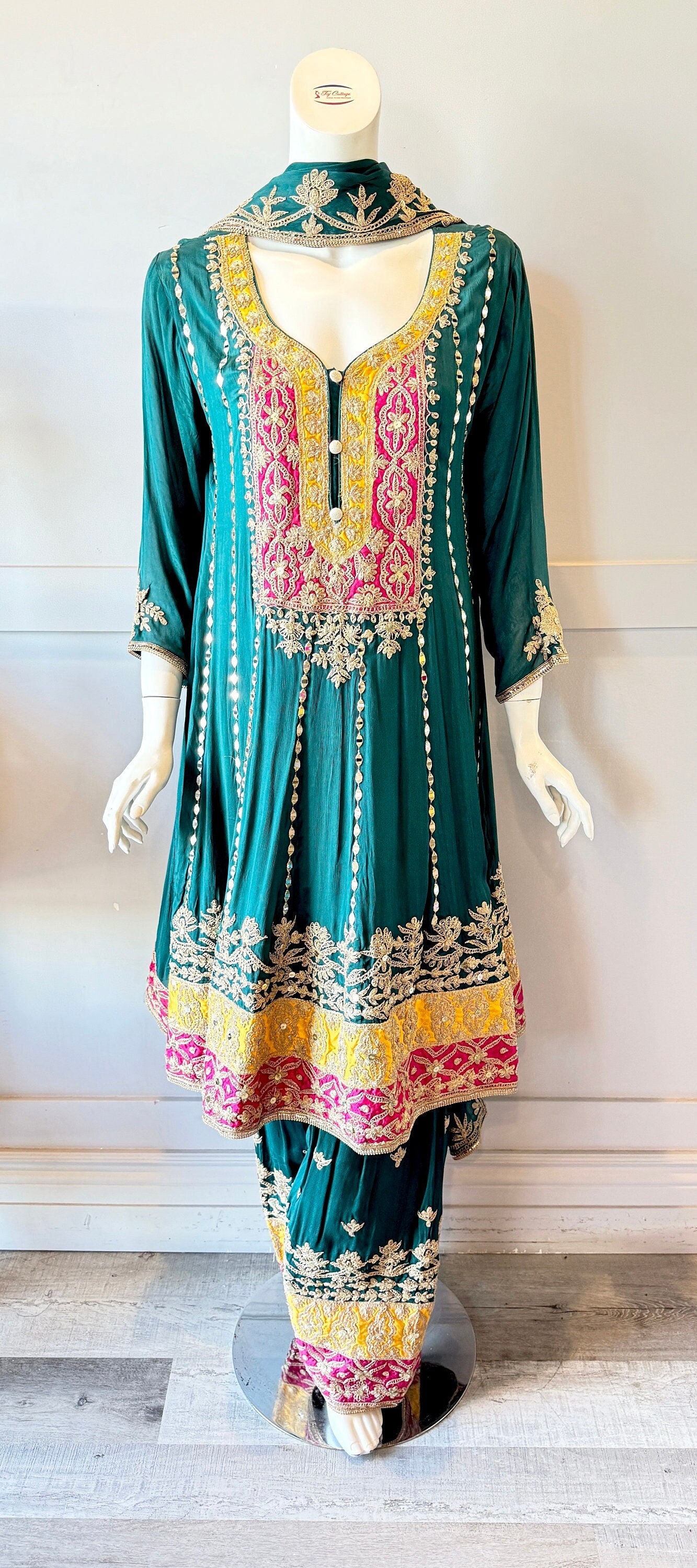 Green salwar suit set