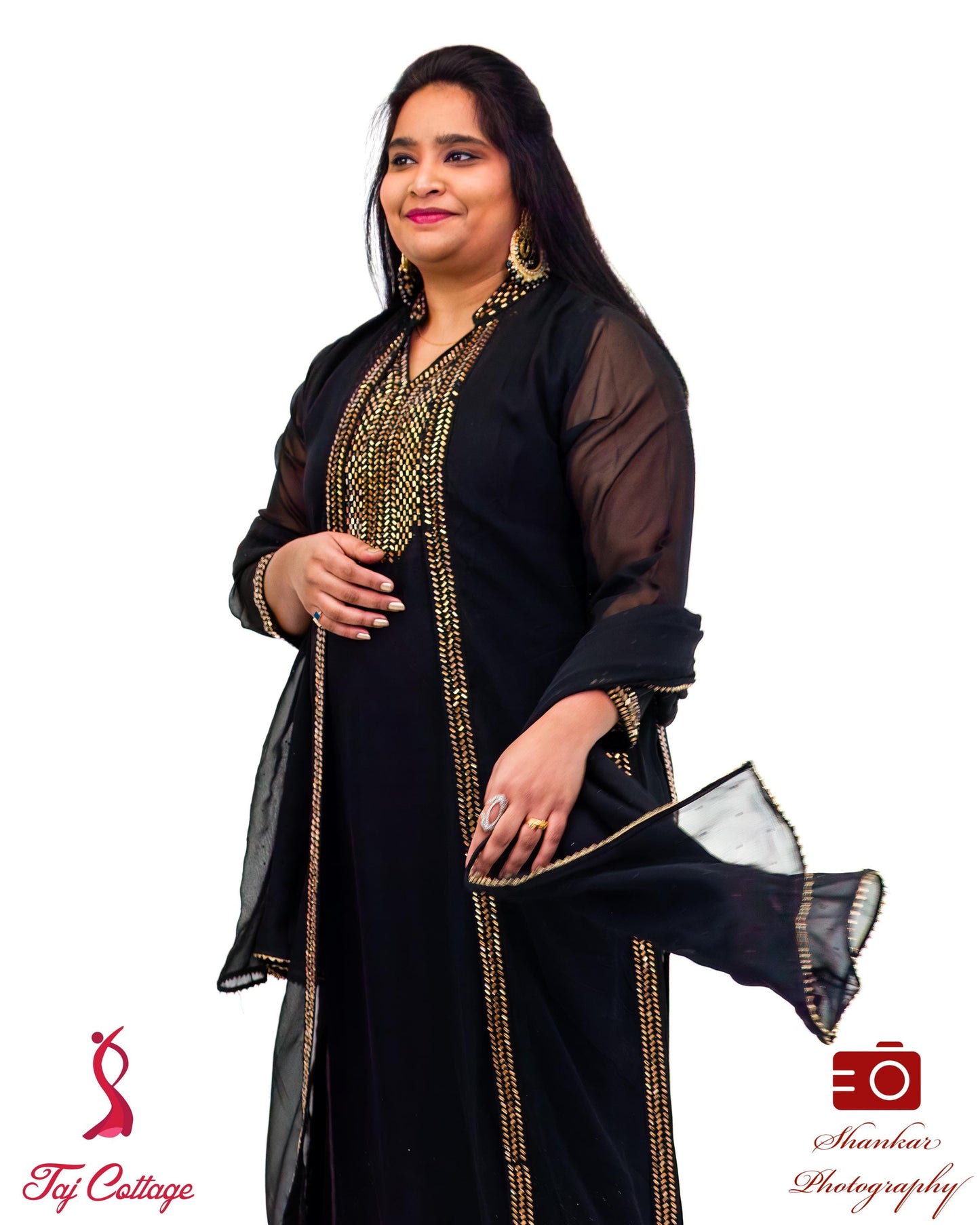 Black Georgette Gown