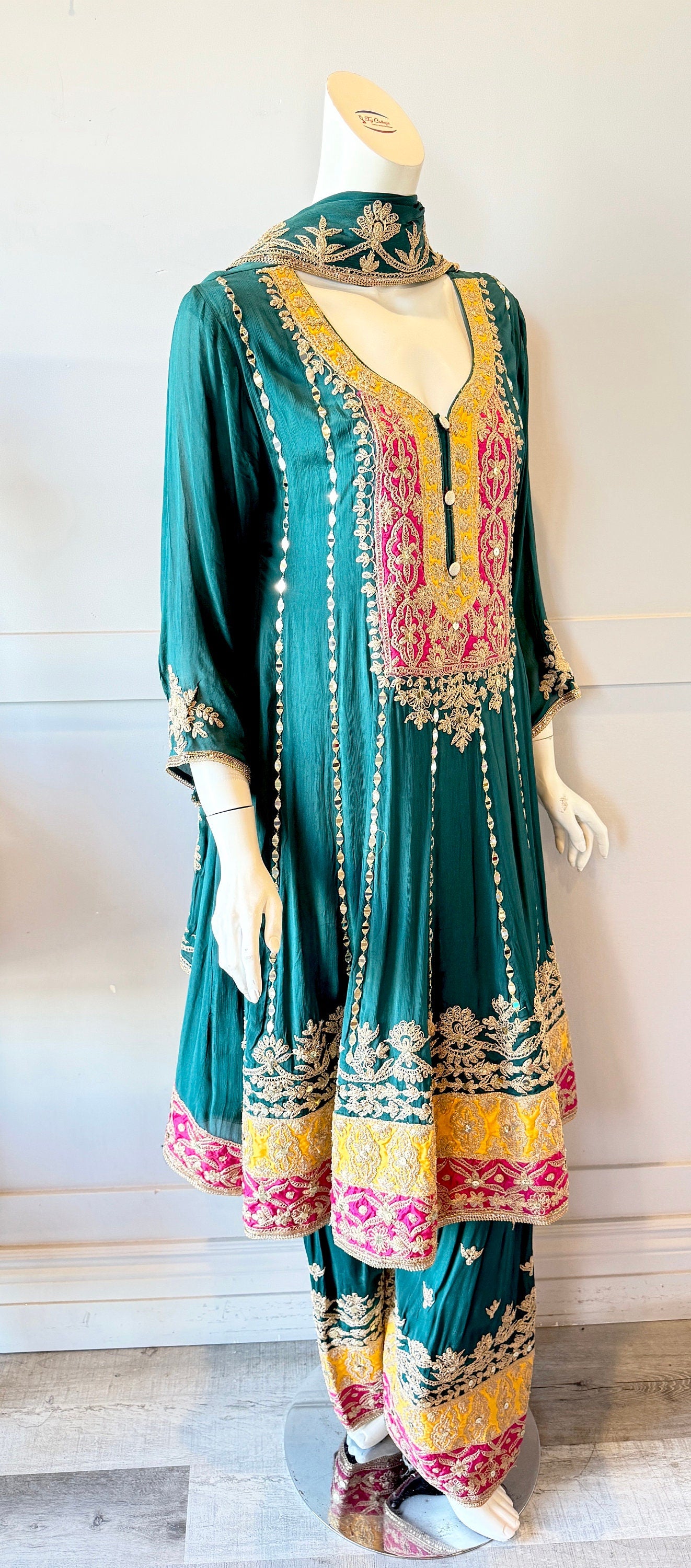 Green salwar suit set