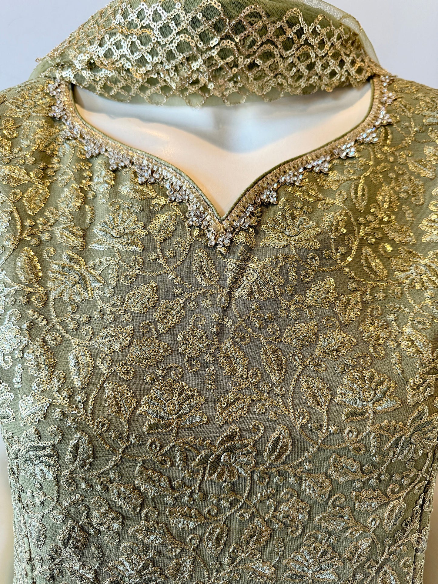 Green Sharara Set