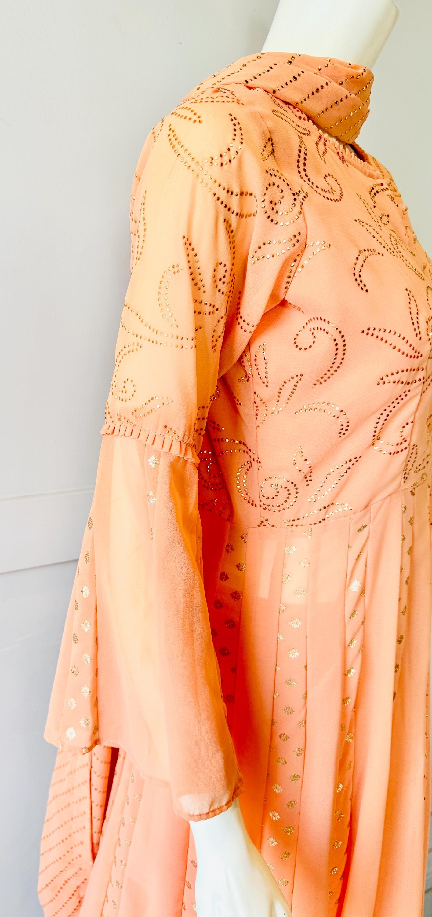 Orange Printed Lehnga