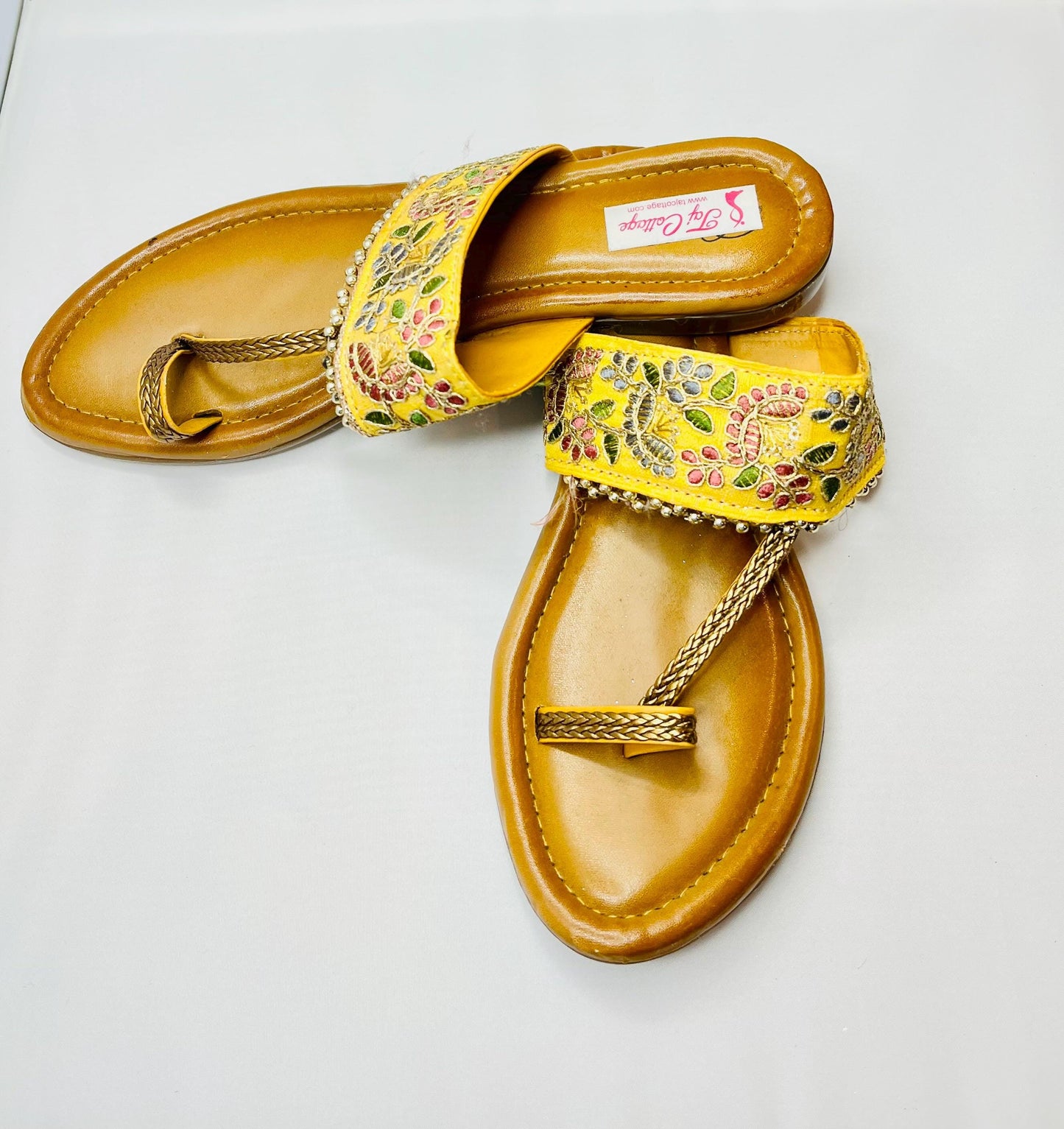 Gold & Yellow Color Sandals
