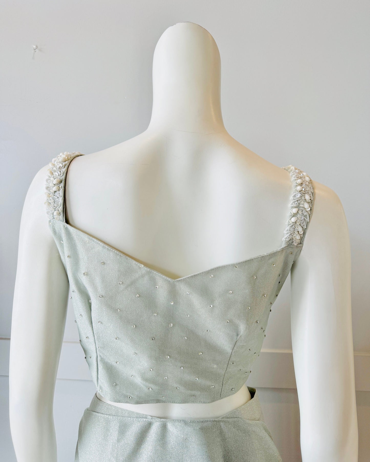 Mint Green Color Ready-Made Saree