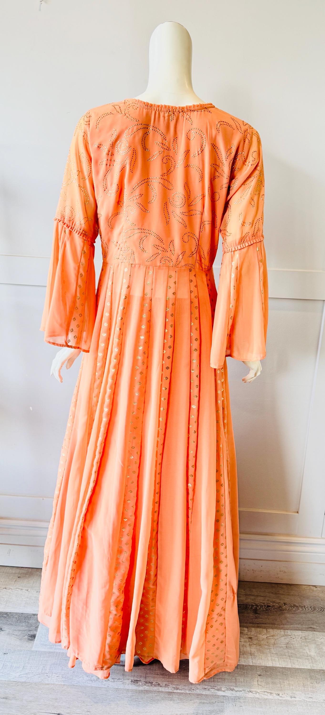 Orange Printed Lehnga
