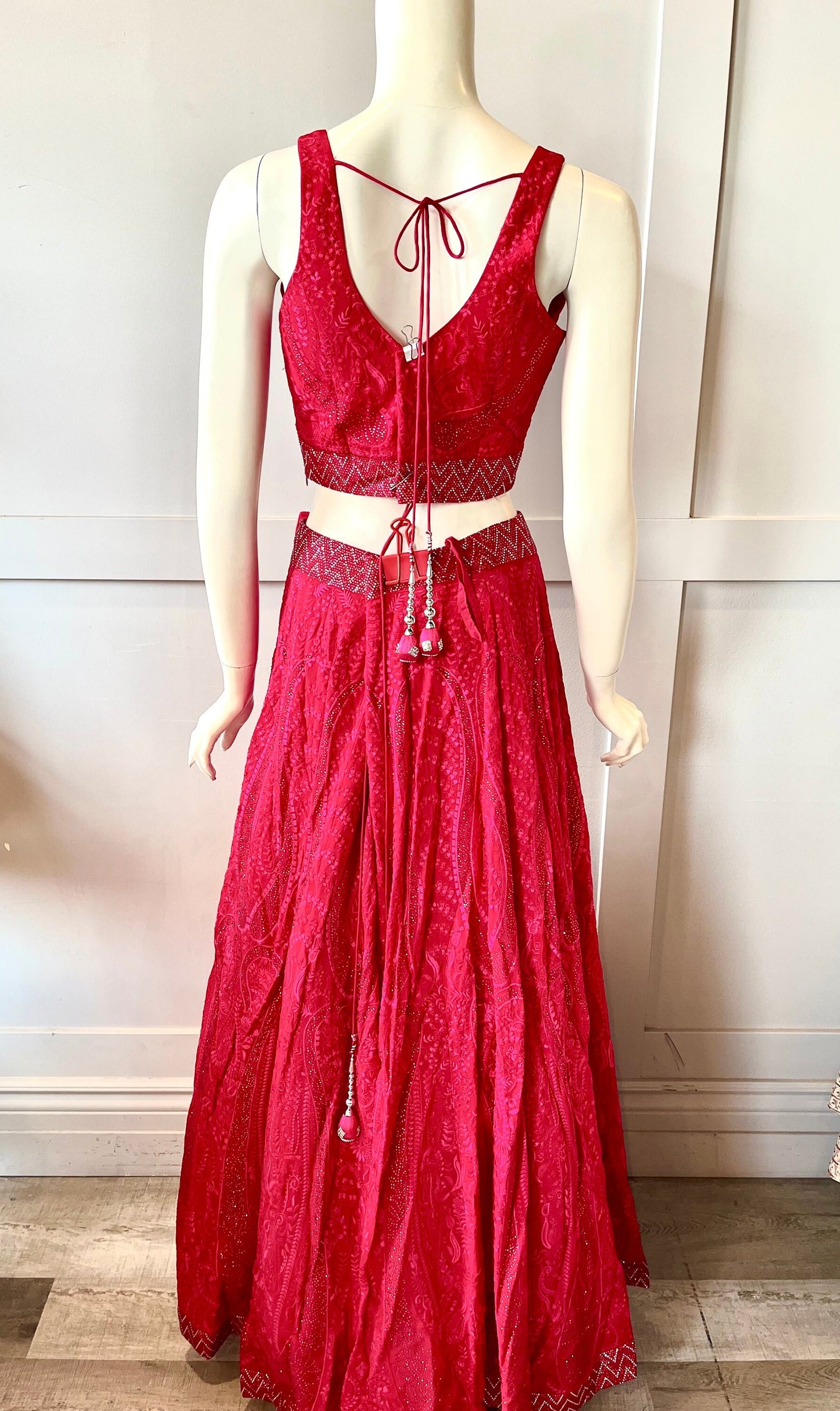 Pink Floral Lehnga