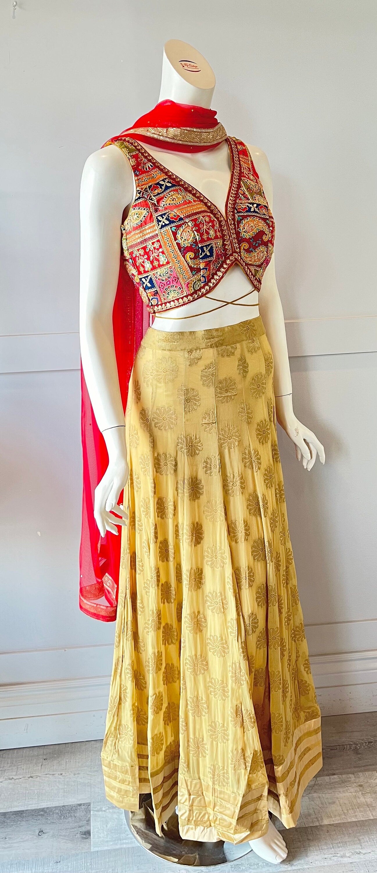 Gold & Red Lehnga