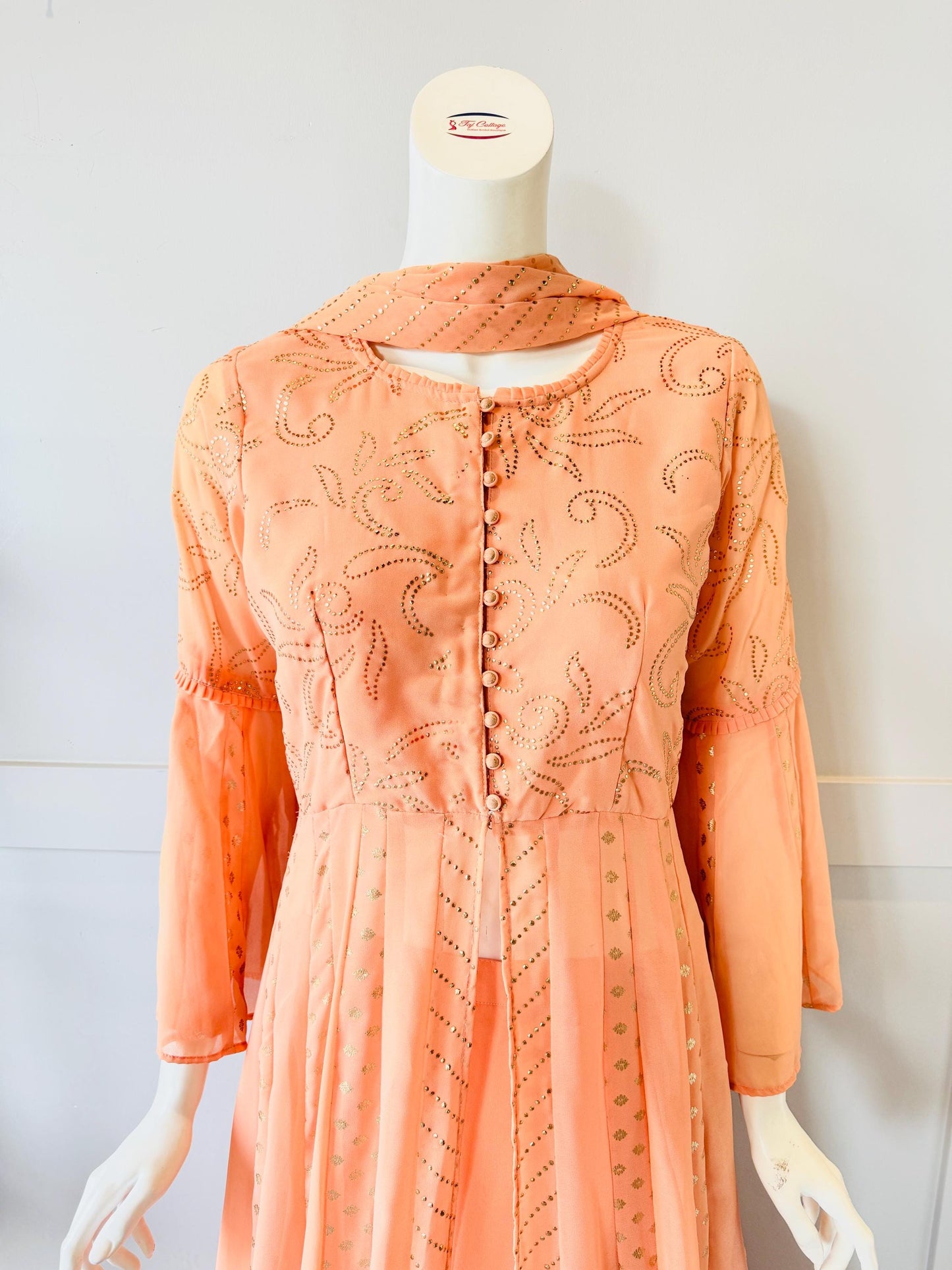 Orange Printed Lehnga