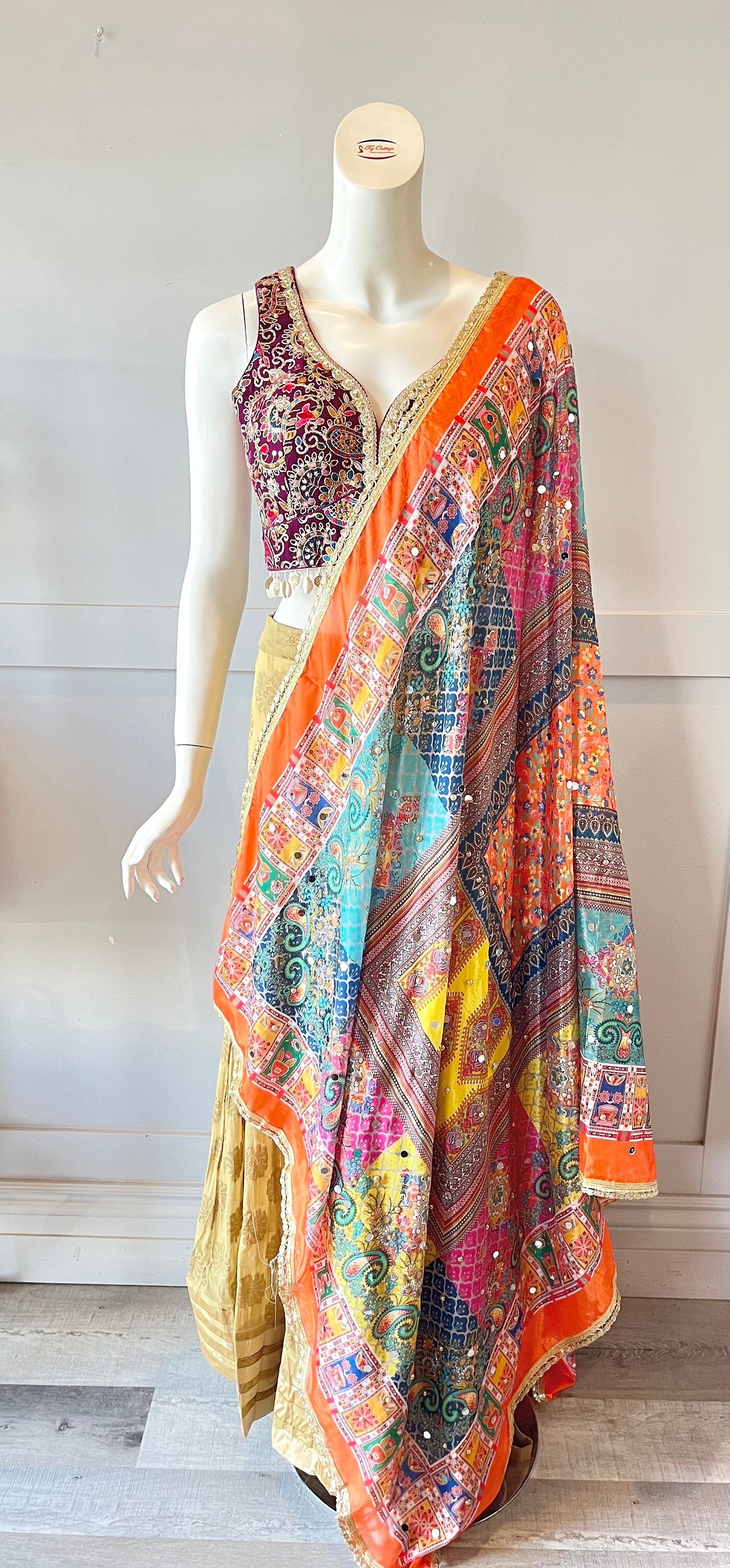 Gold & Purple Lehnga