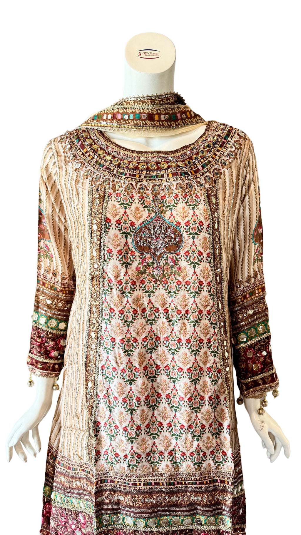 Cream Sharara Set
