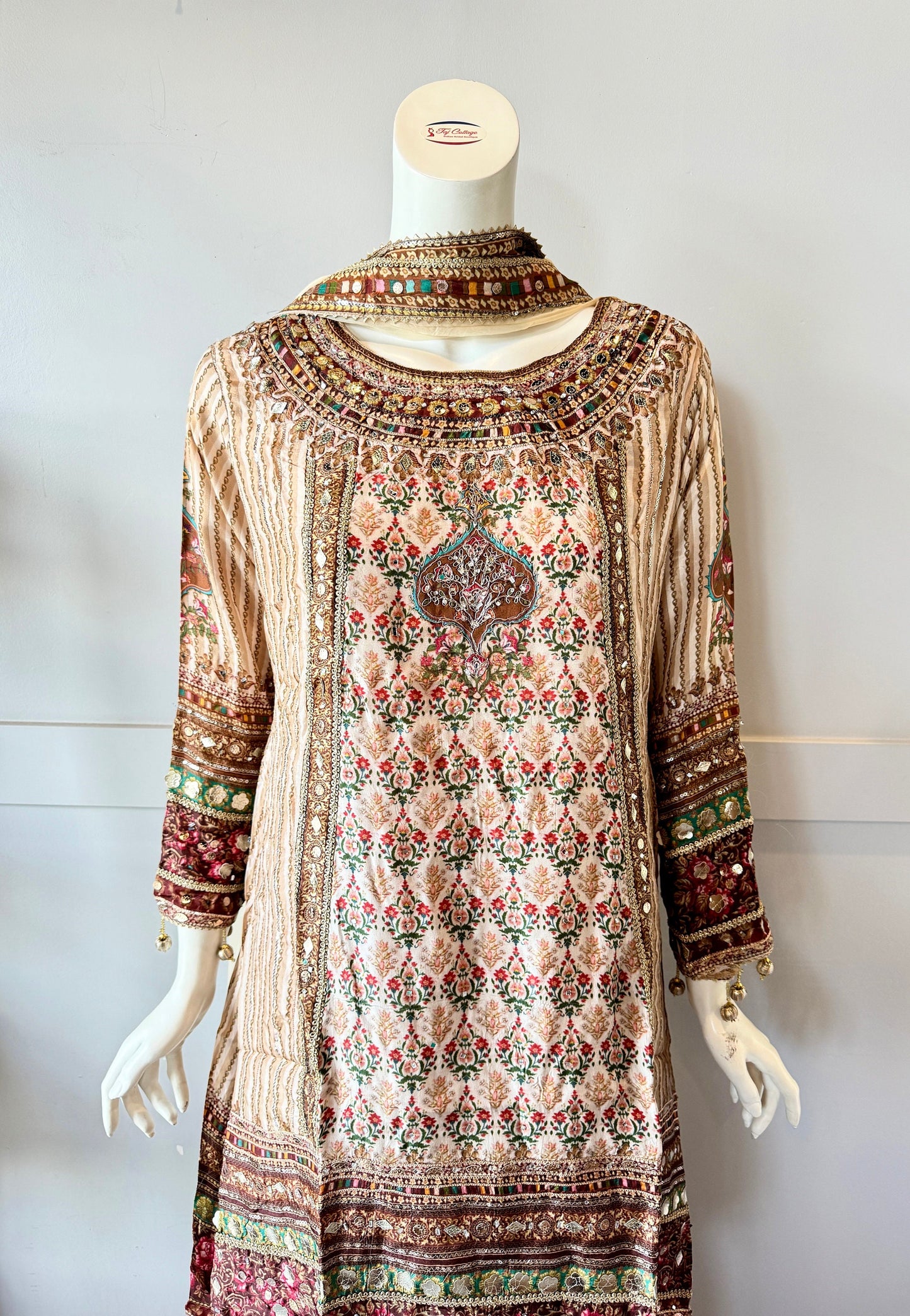 Cream Sharara Set