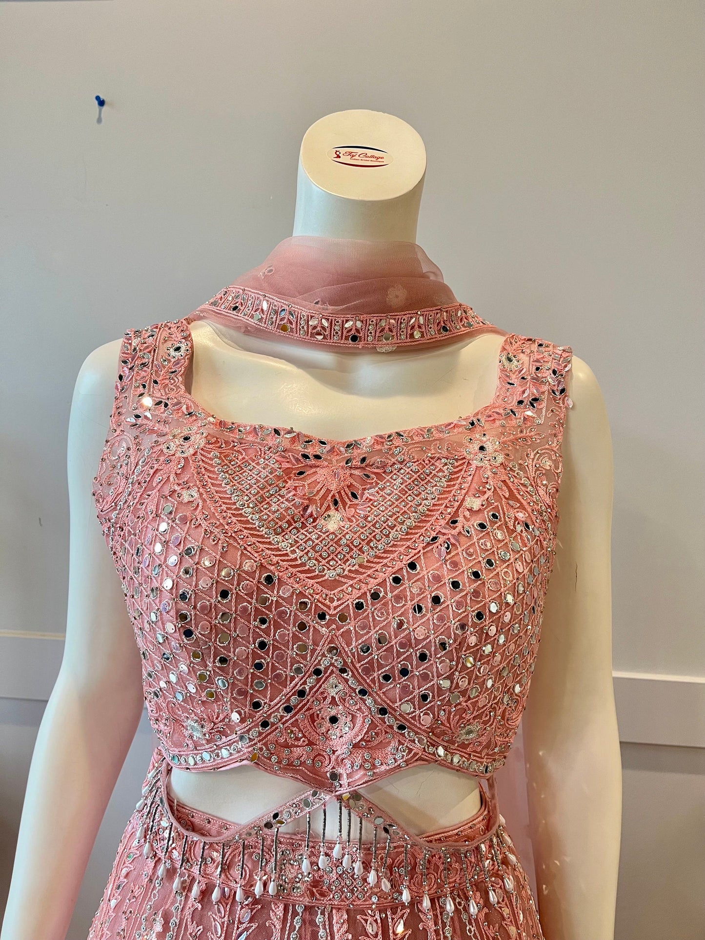 Pink Embroidered Lehnga
