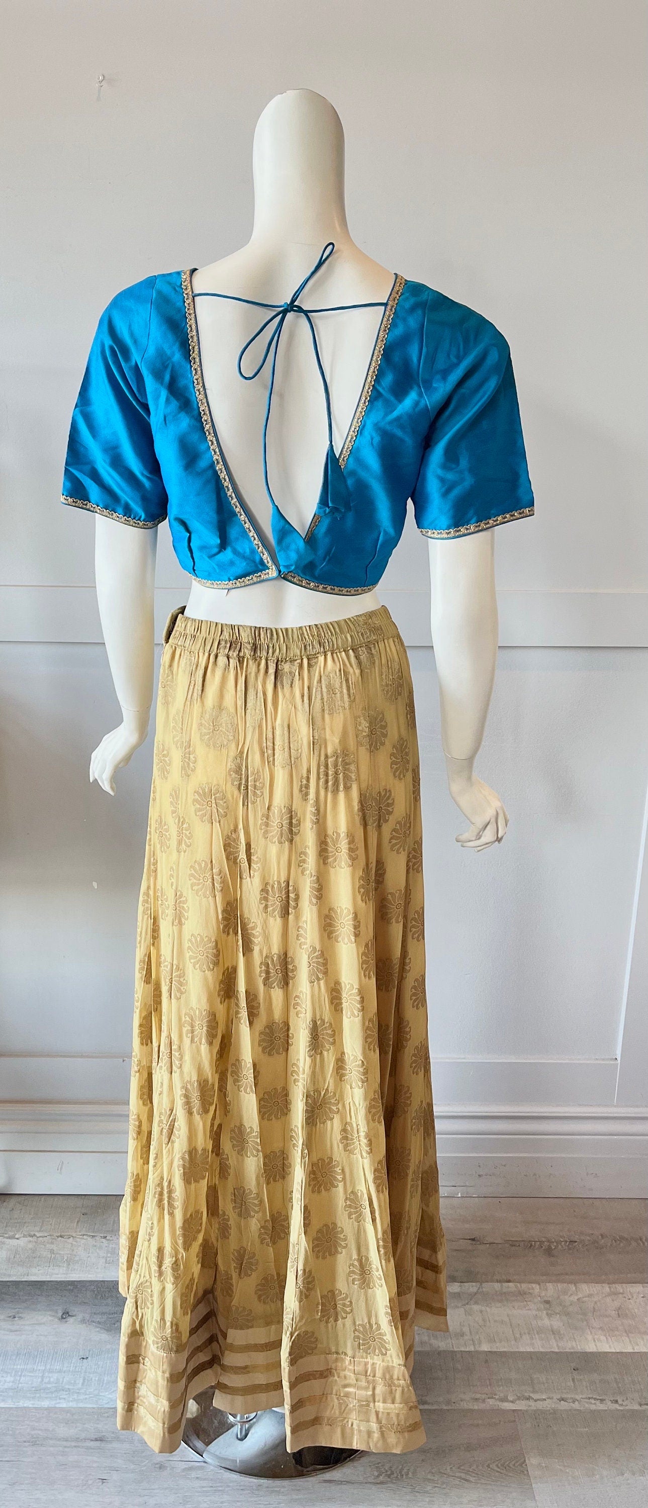 Gold & Blue  Lehnga