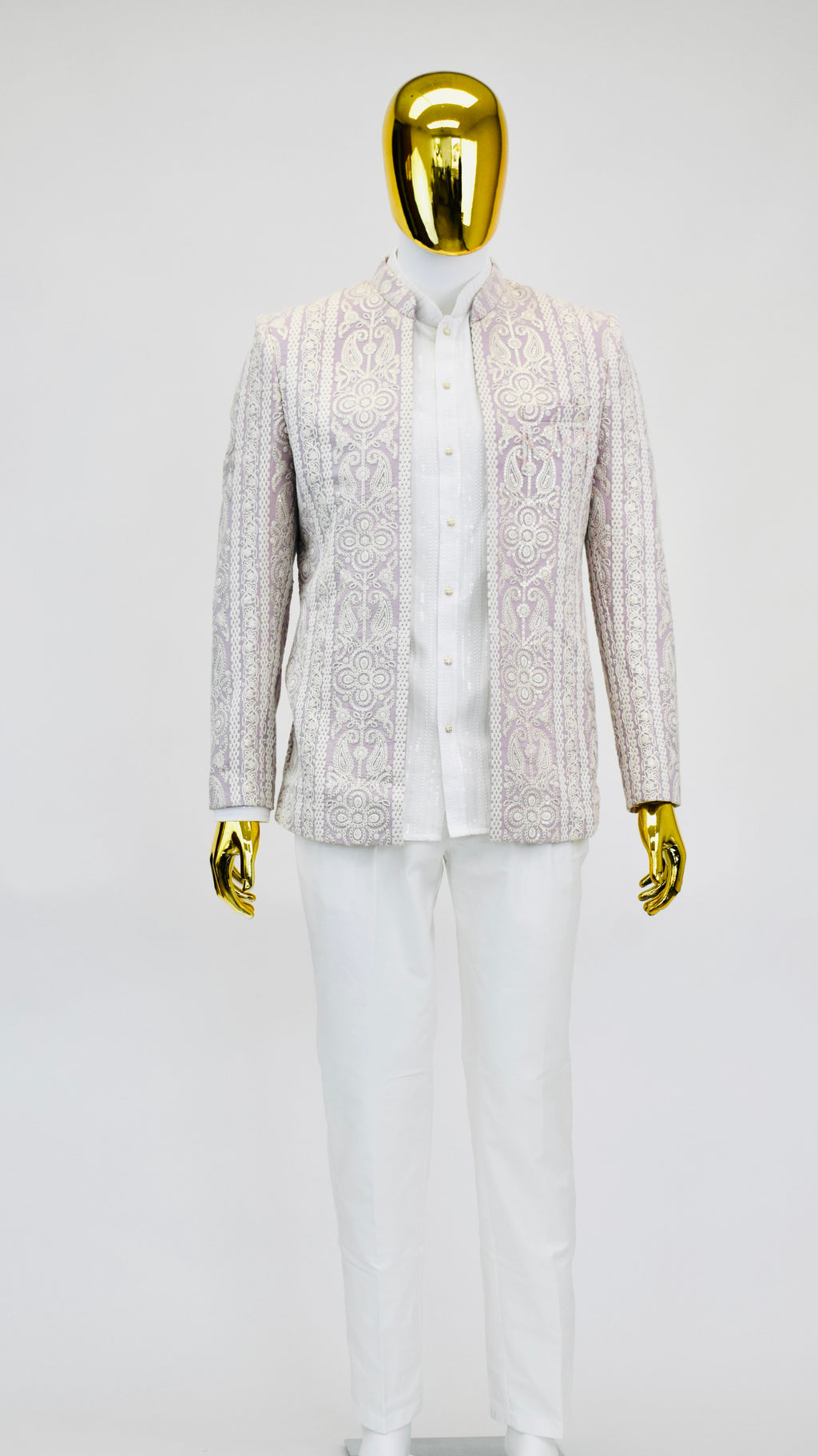 Lavender Color Indo-Western Set