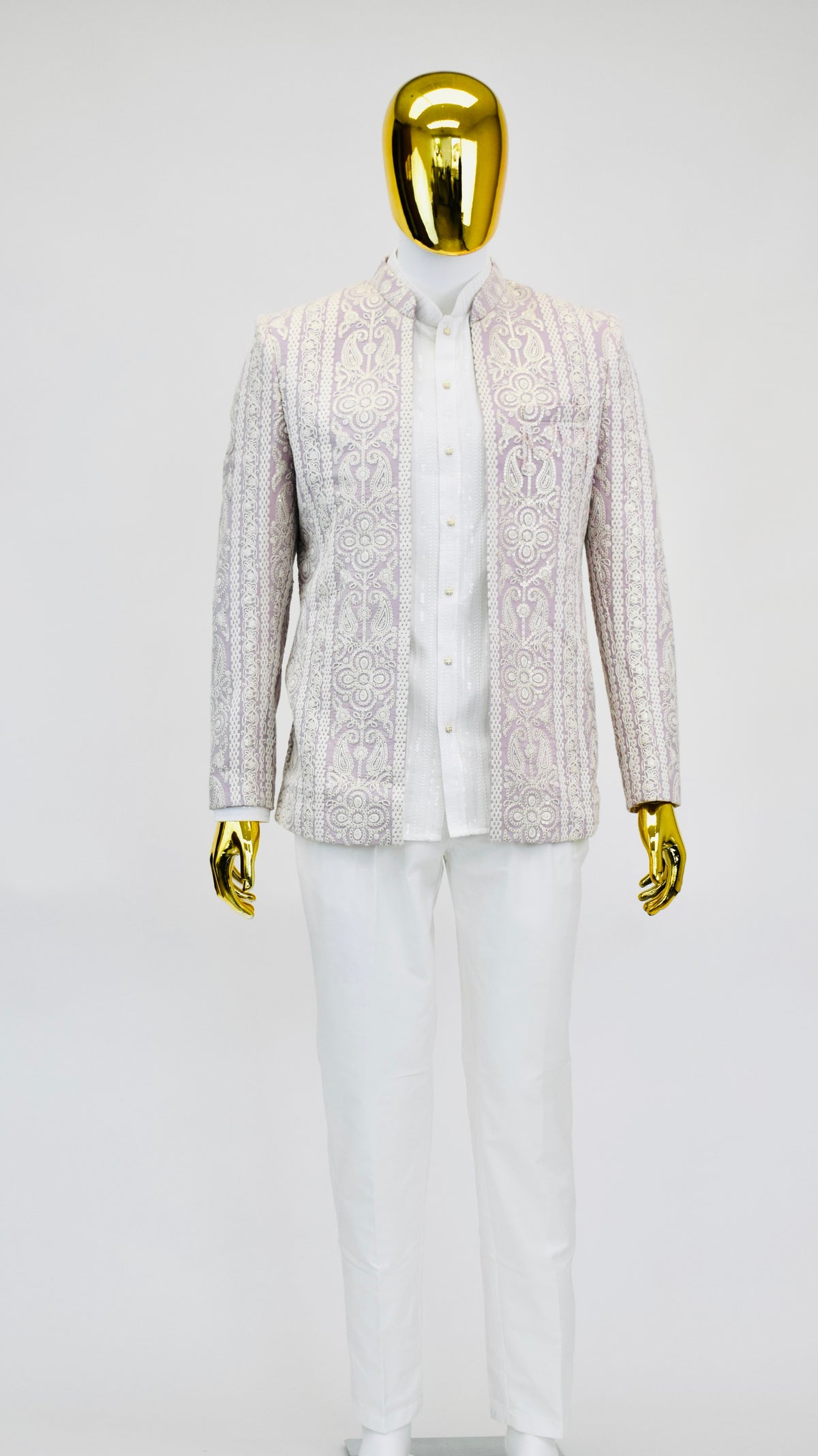 Lavender Color Indo-Western Set
