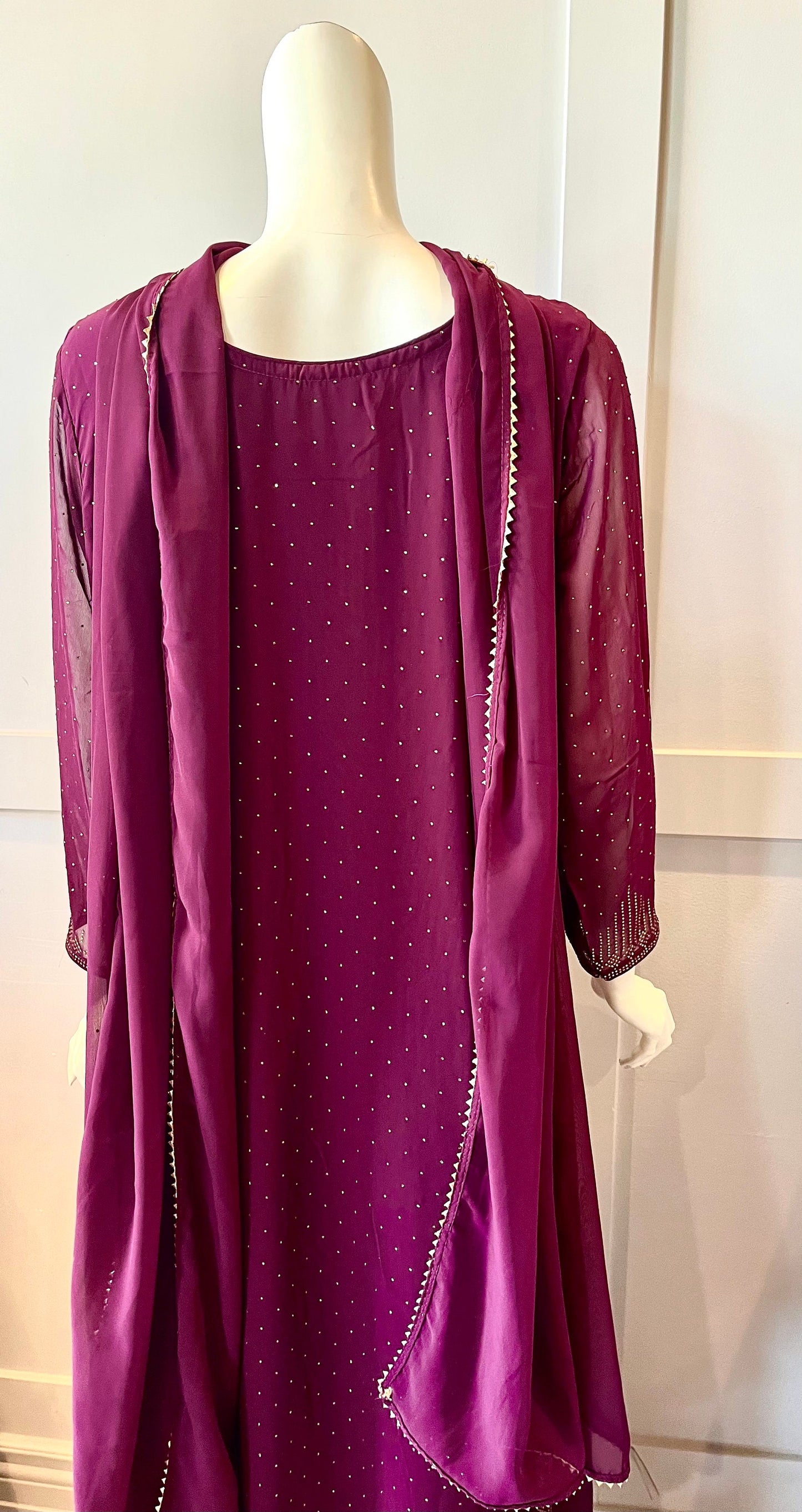 Purple Georgette Gown