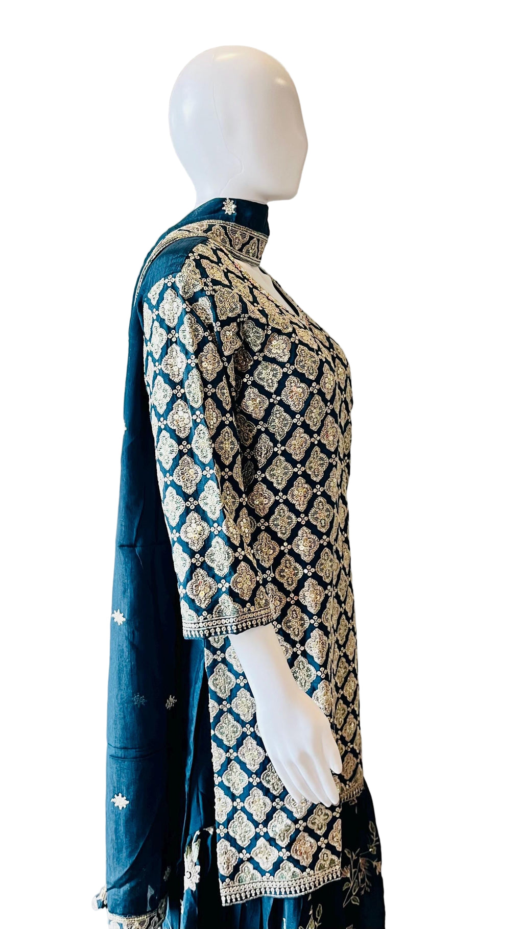 Peacock Color Palazzo Set