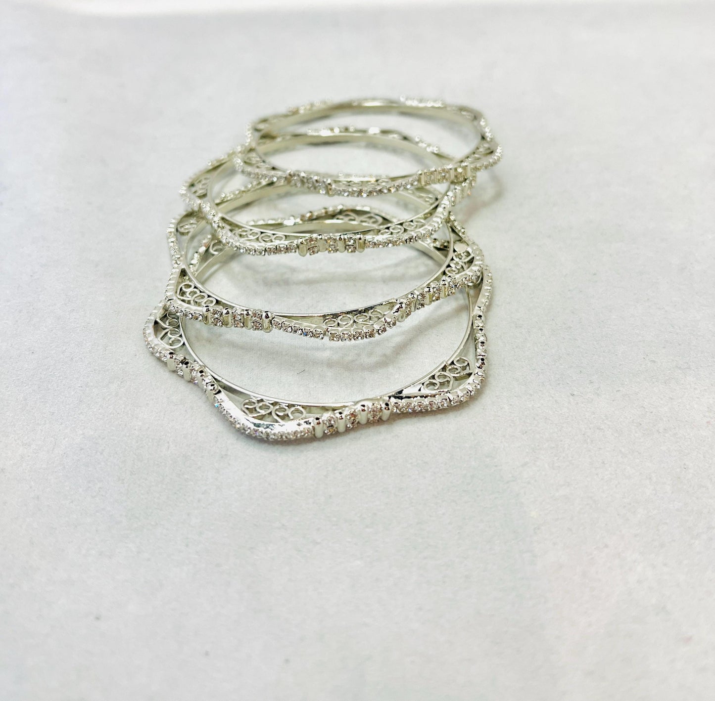 Siver-Colored Bangles