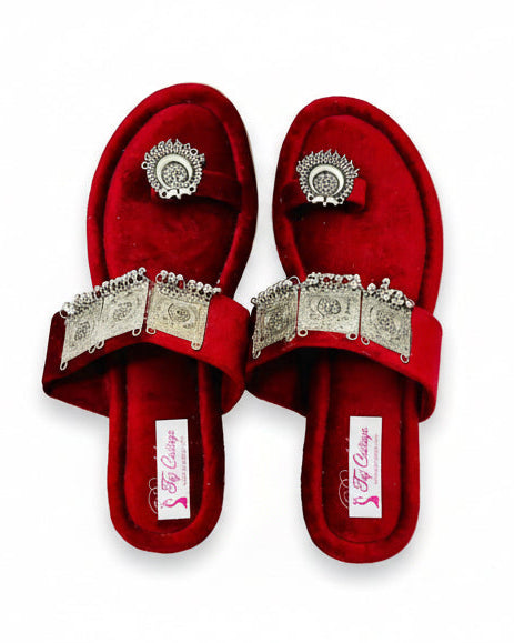 Red Velvet Sandals