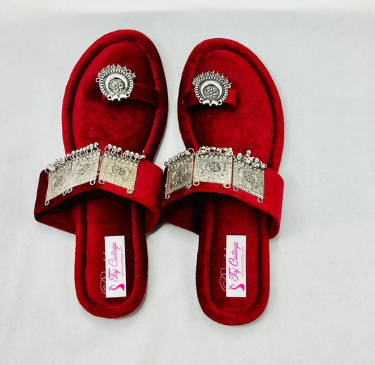 Red Velvet Color Sandals
