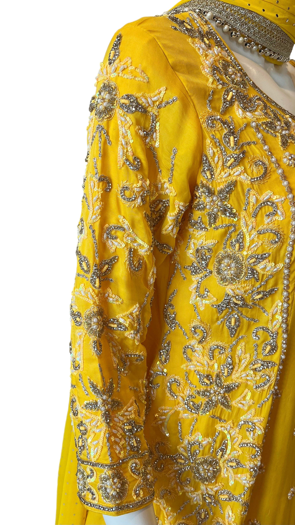 Yellow Georgette Palazzo Set
