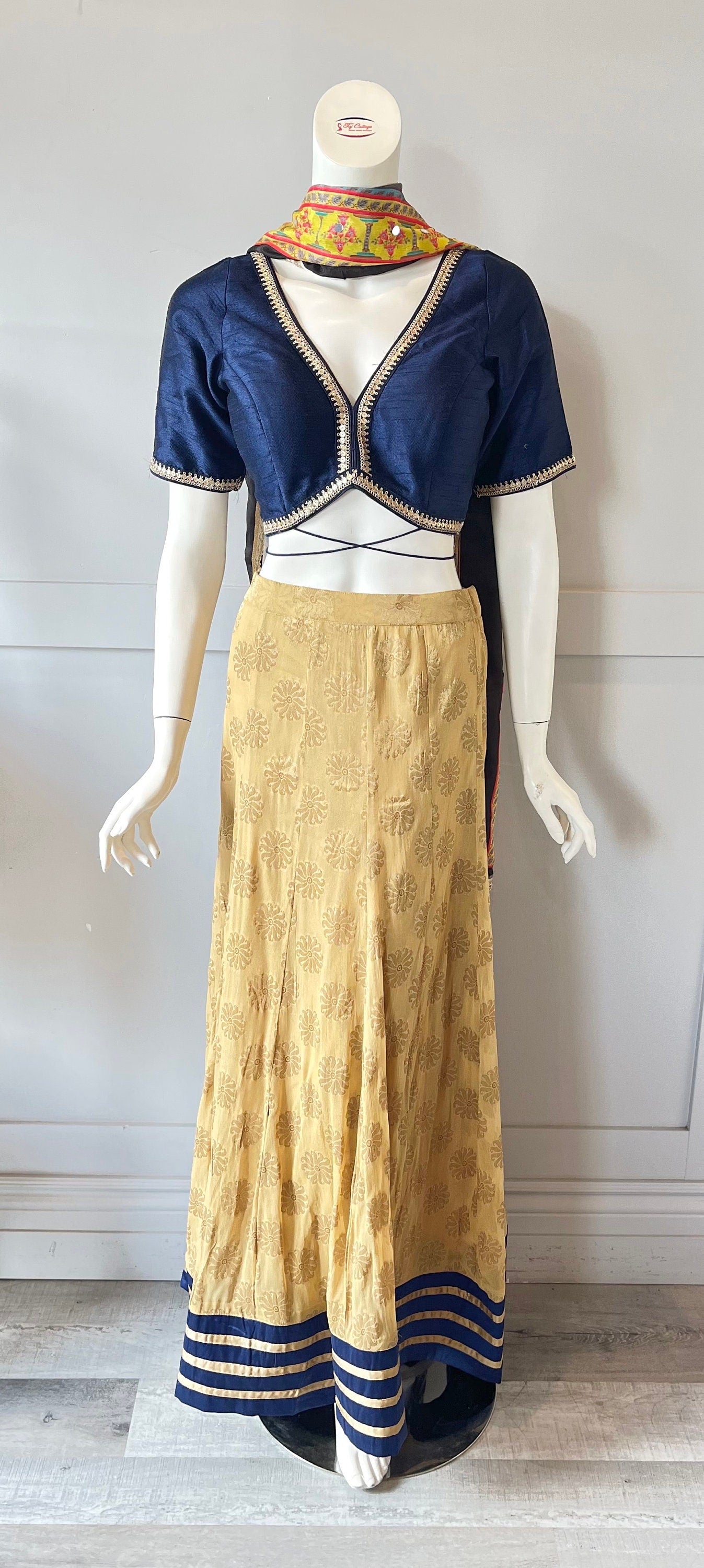 Gold & Blue  Lehnga