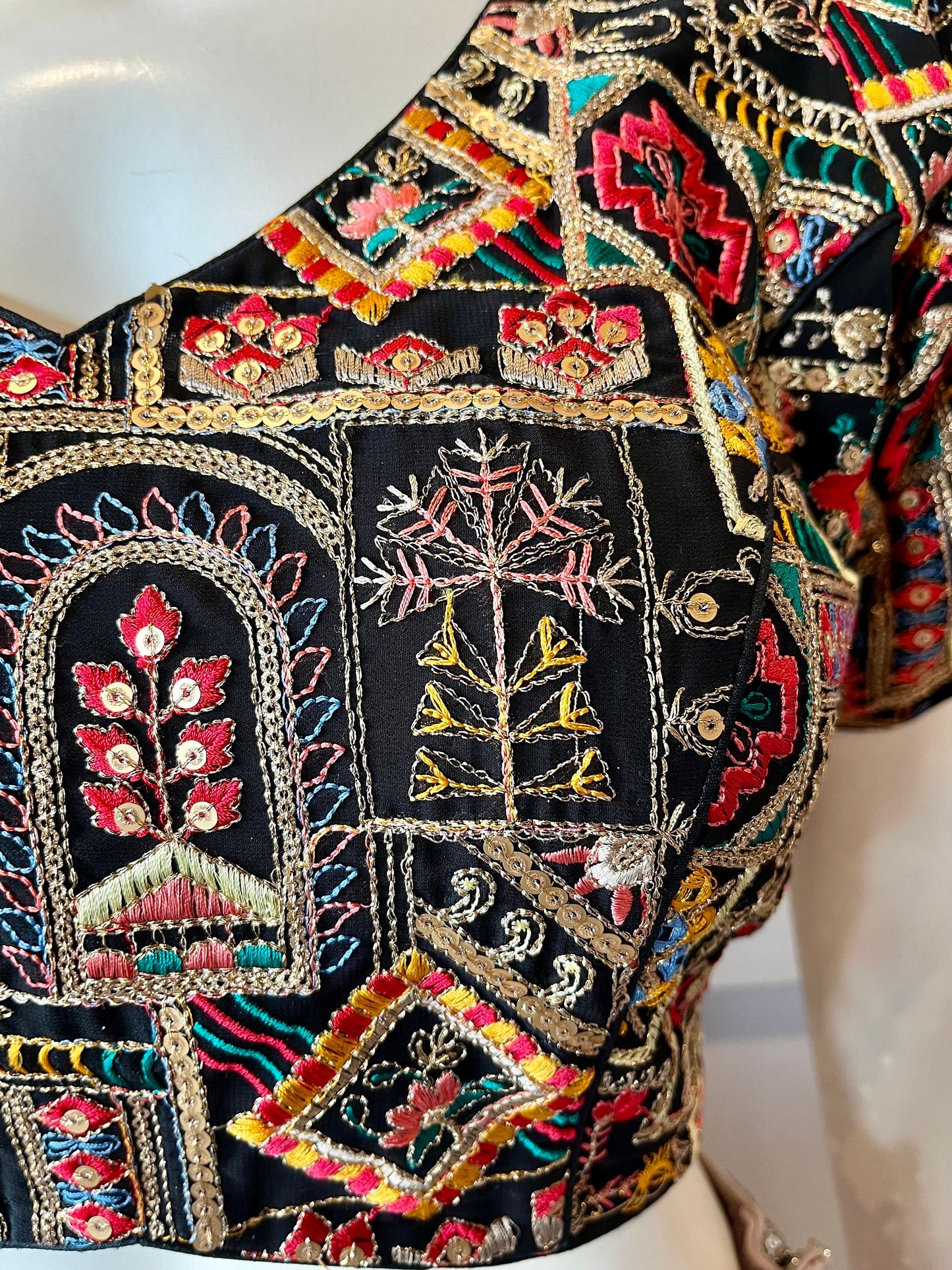 Black Embroidered Blouse