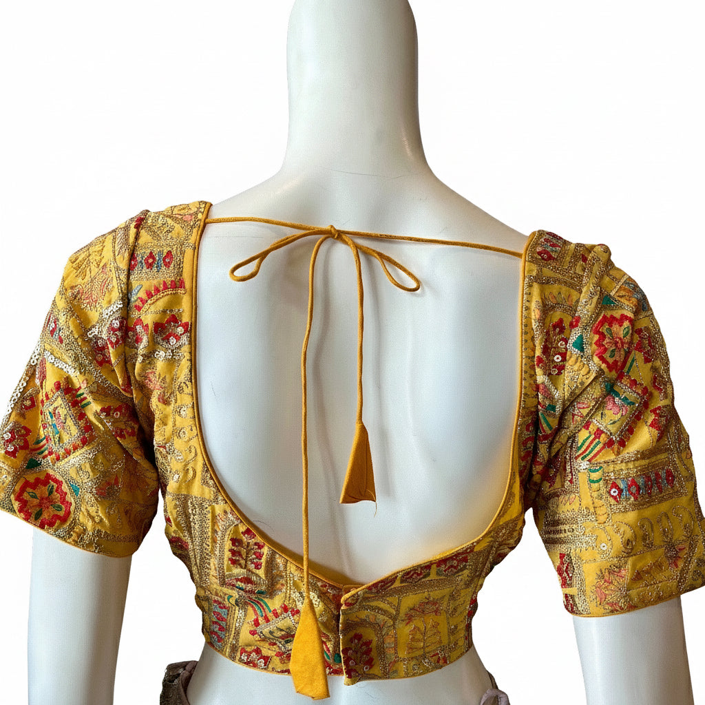 Yellow Embroidered Blouse