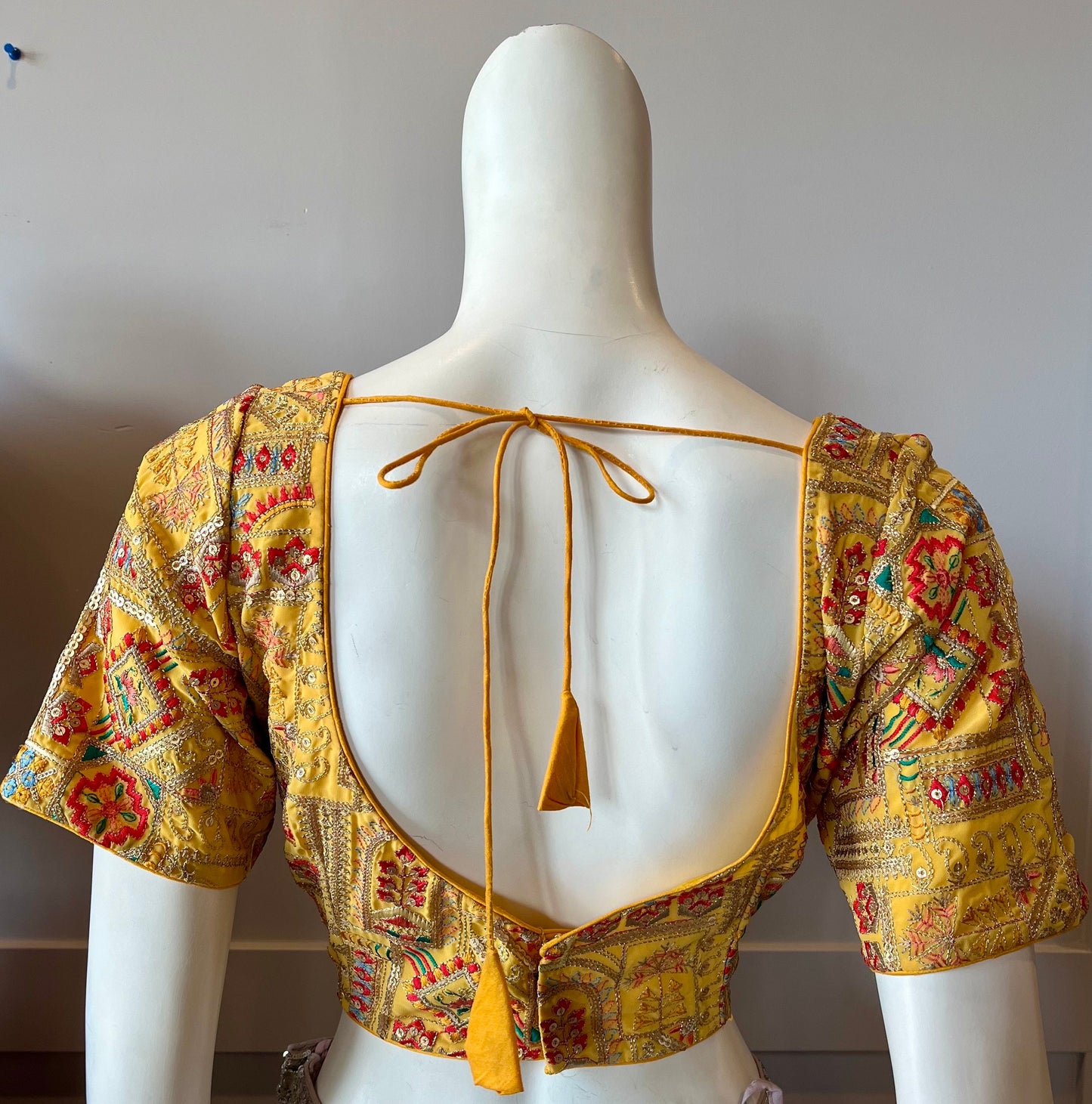 Yellow Embroidered Blouse