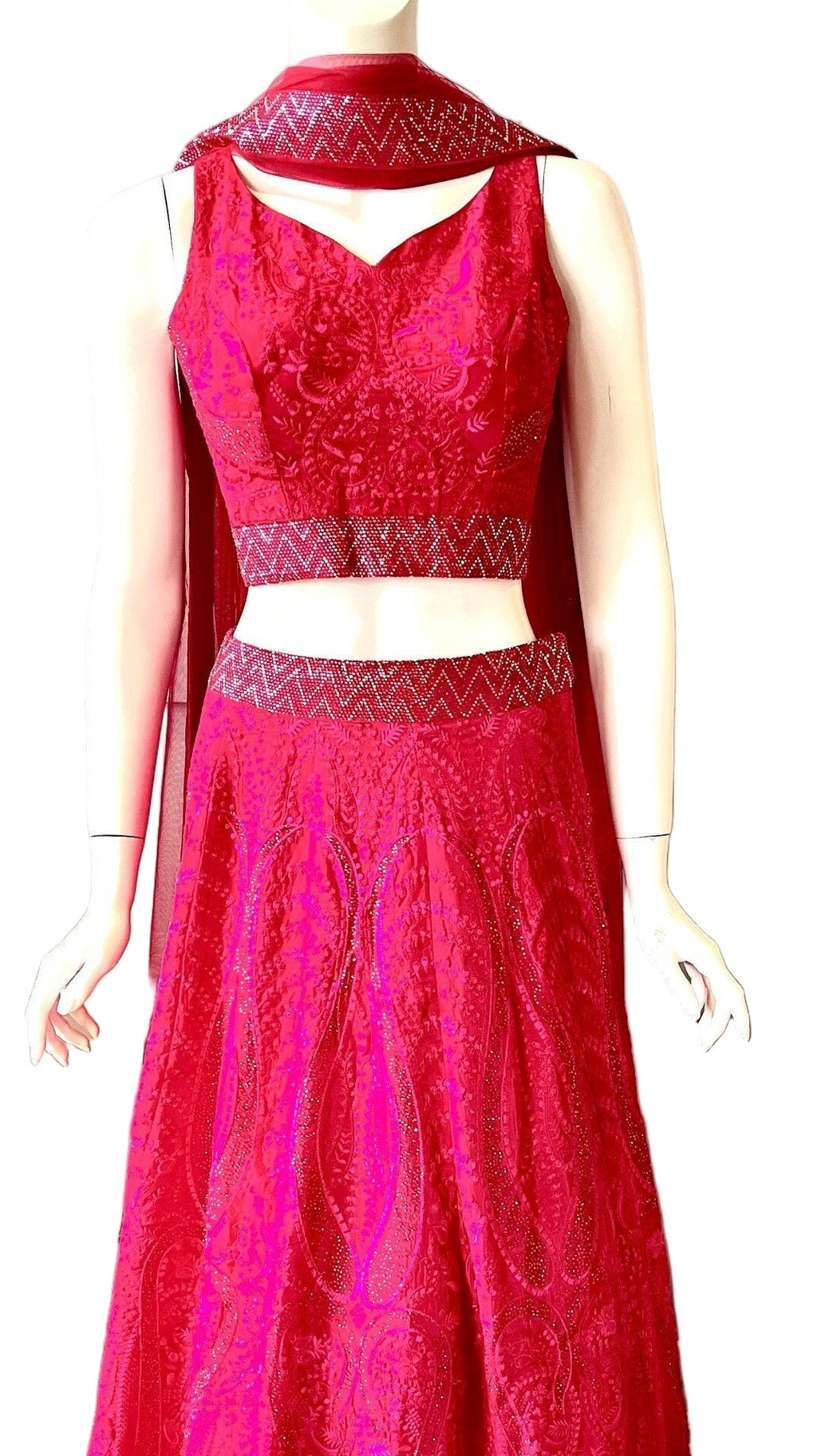 Pink Floral Lehnga