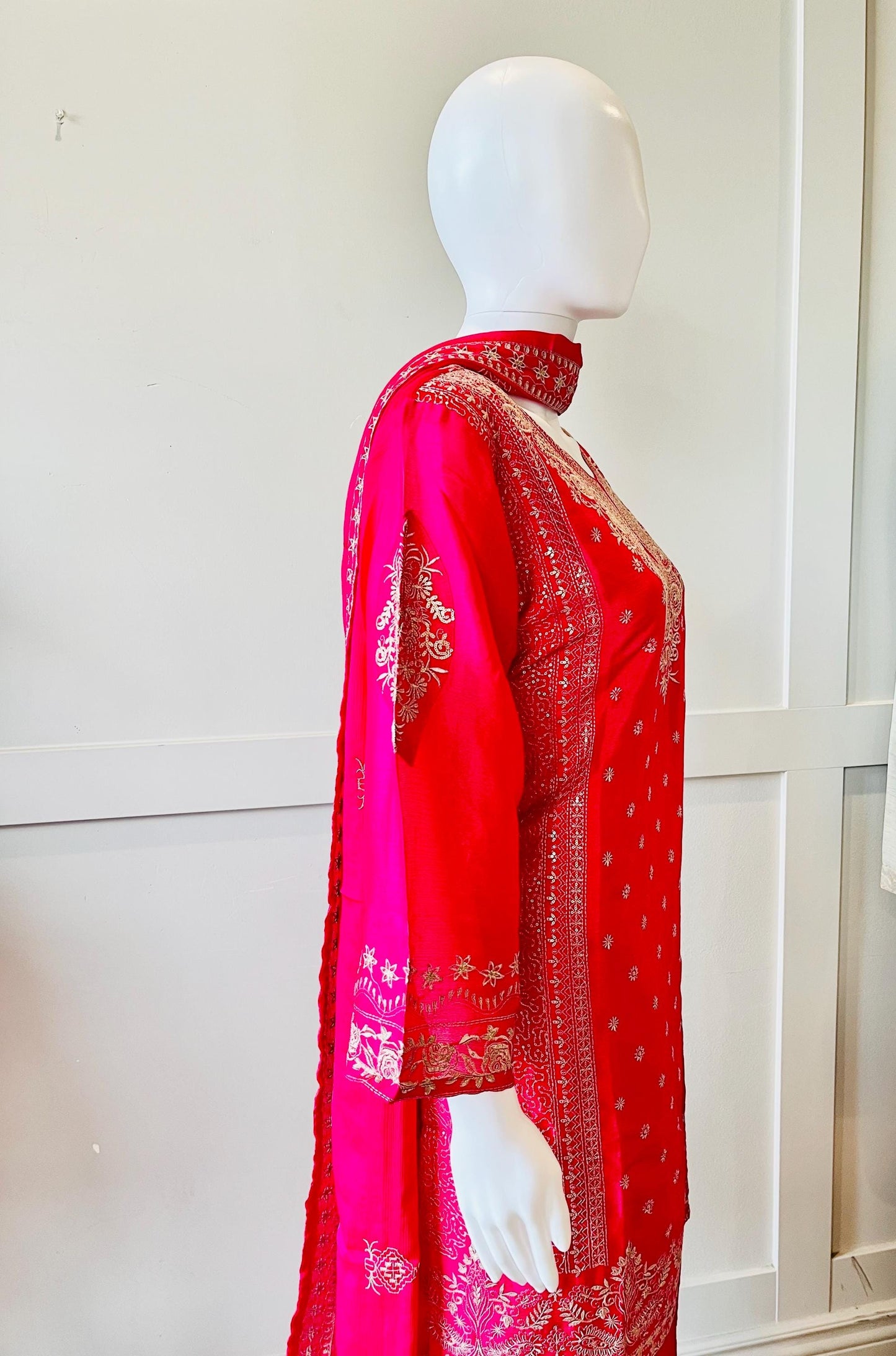 Dark Pink Palazzo Set