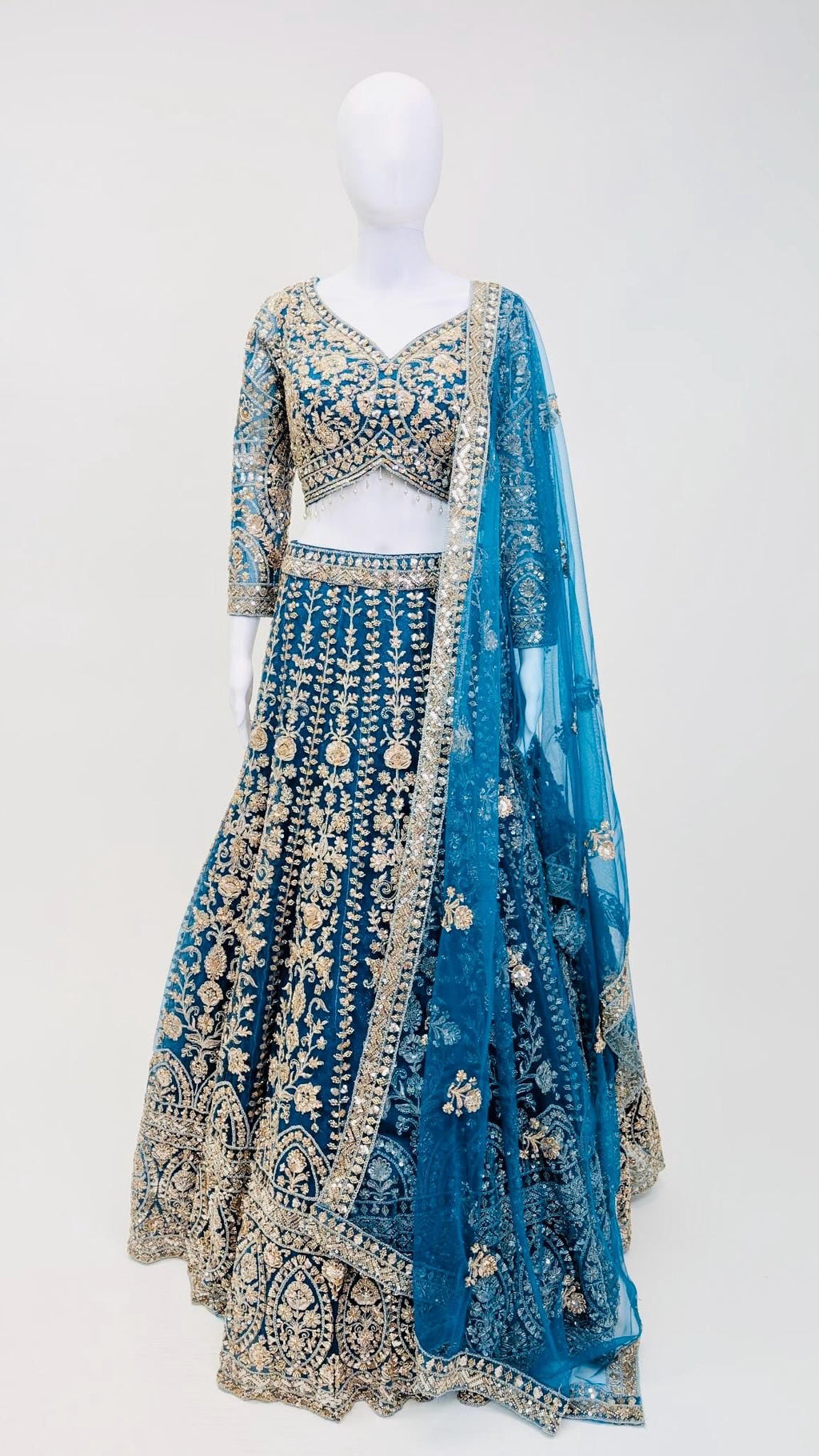 Blue Bridal Lehnga