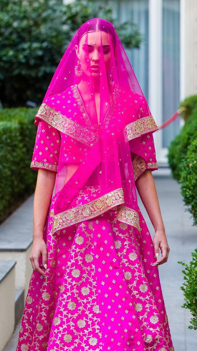 Fuchsia Bridal Lehnga Set